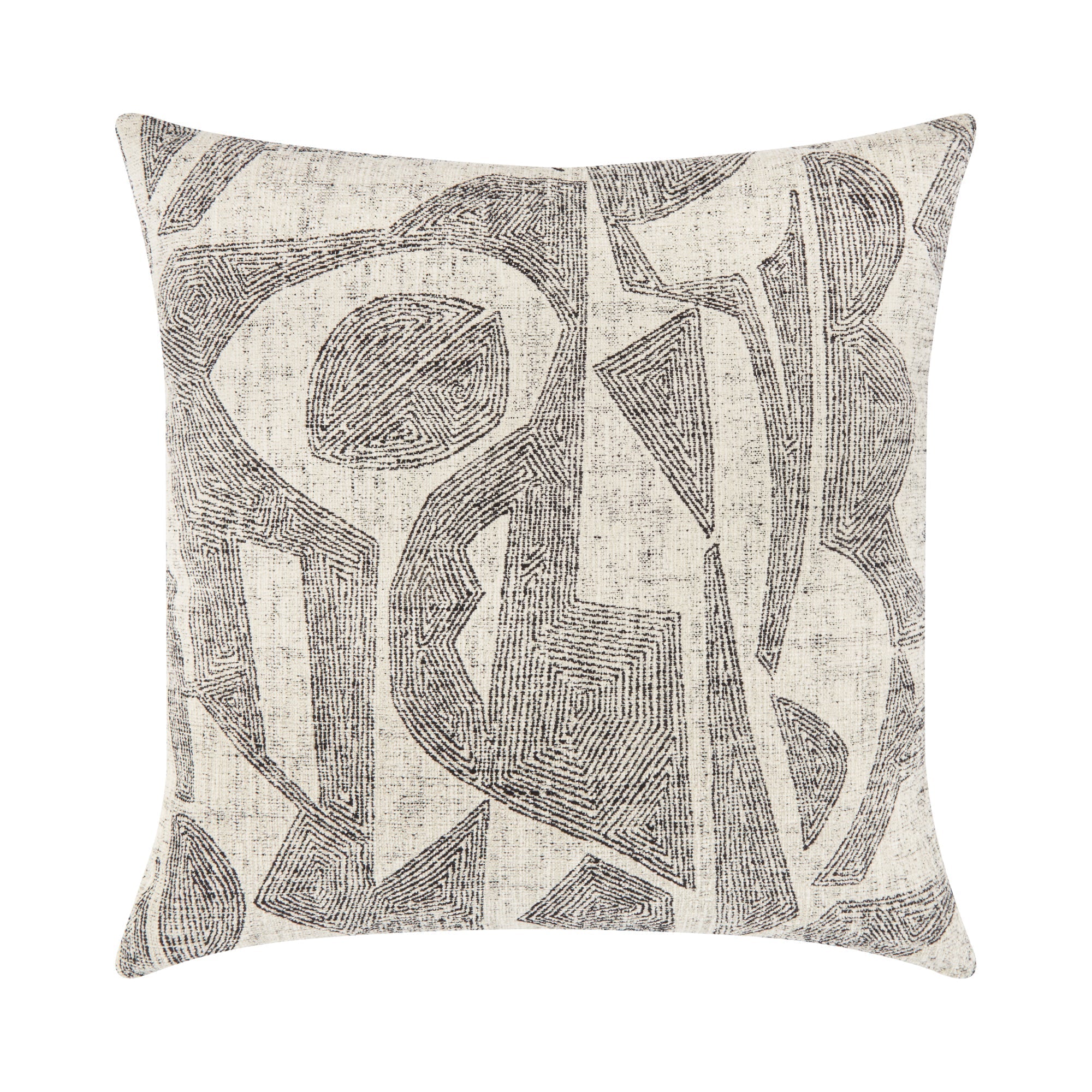 Beige outdoor pillow with damask pattern square size for timeless patio decor