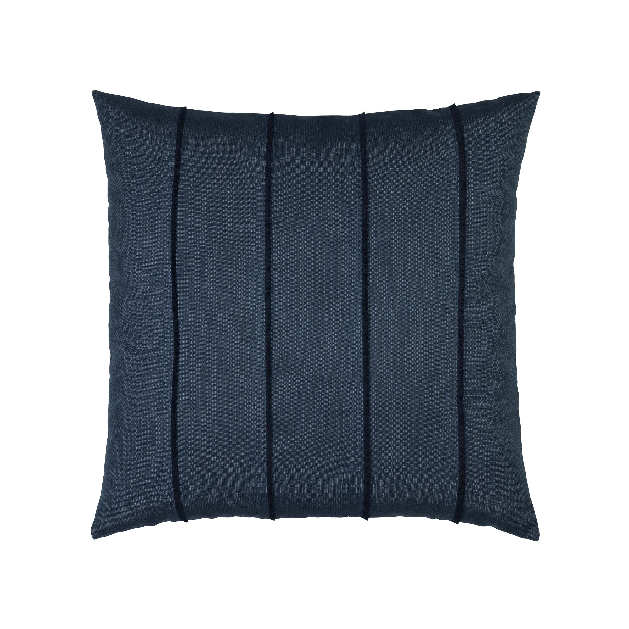 Indigo solid pillow with fringe detailing pillow square size for contemporary indoor and outdoor decor
