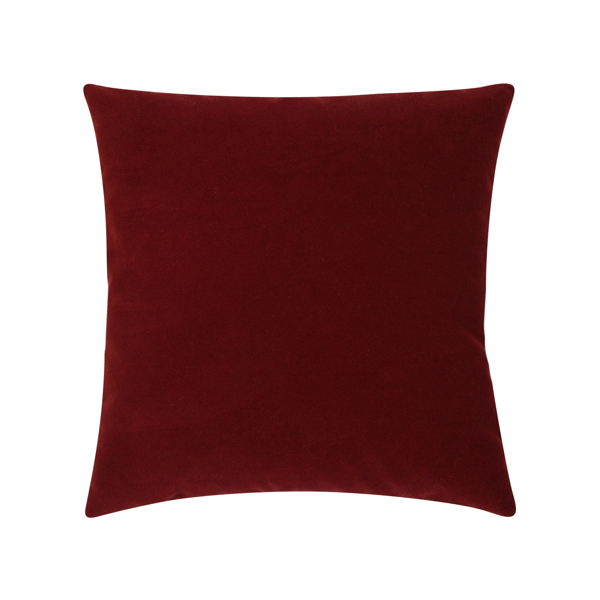 Red solid velvet pillow square size for lively patio decor