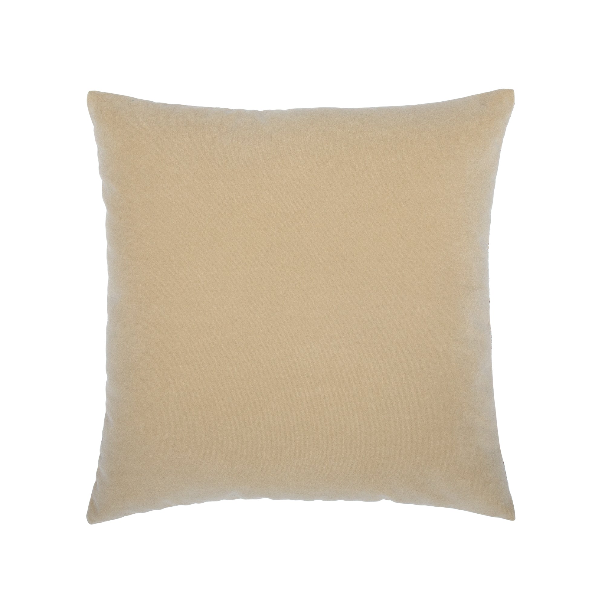 Honey solid velvet pillow square size for neutral patio decor by Elaine Smith