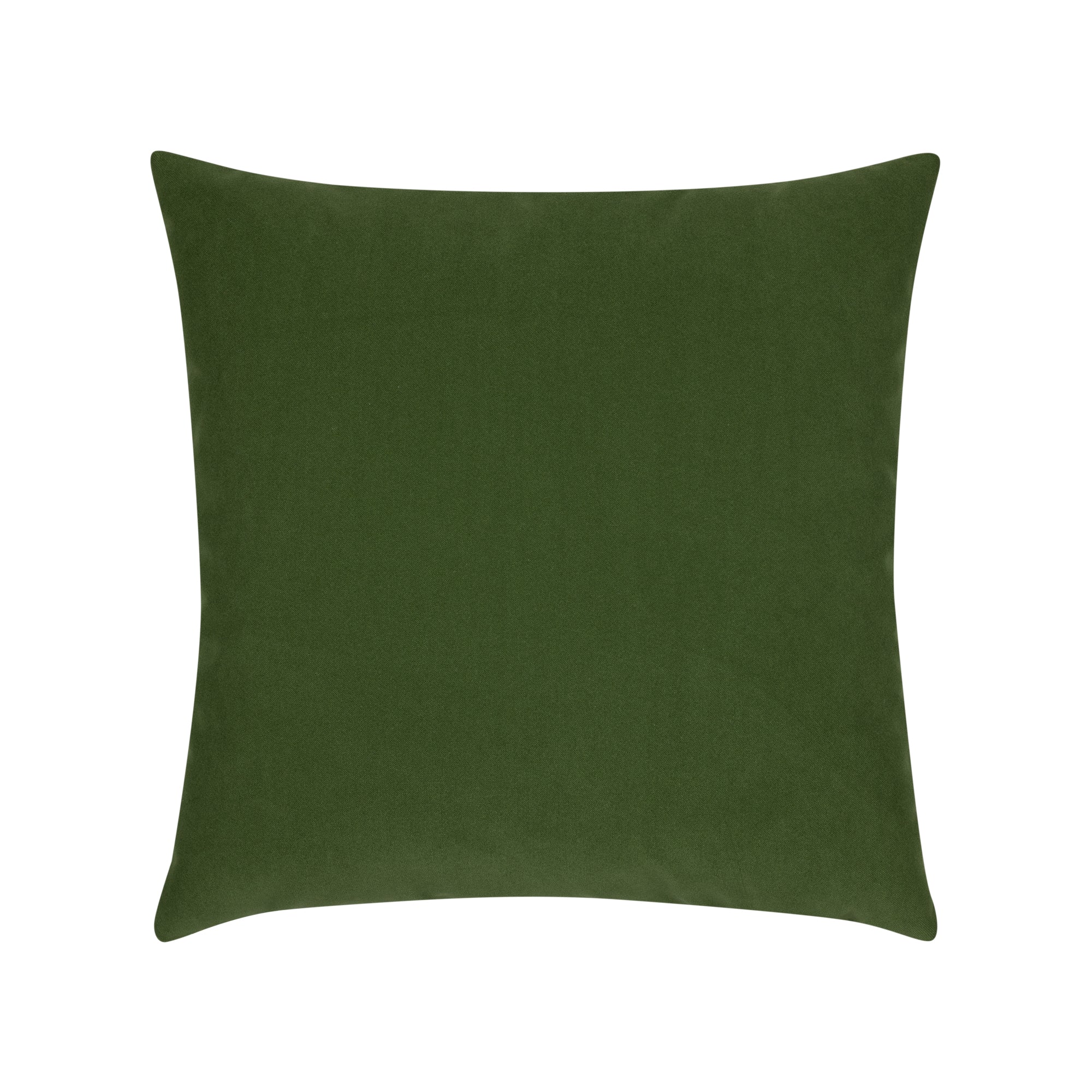 Ivy green velvet pillow with textured finish for stylish patio decor
