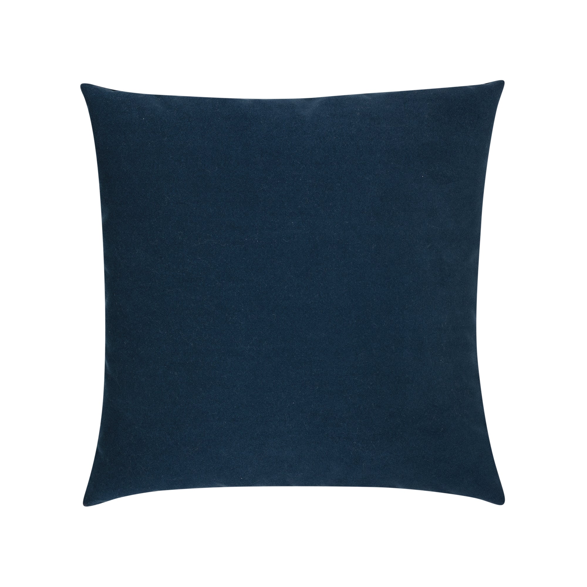 Navy solid velvet pillow square size for elegant patio decor