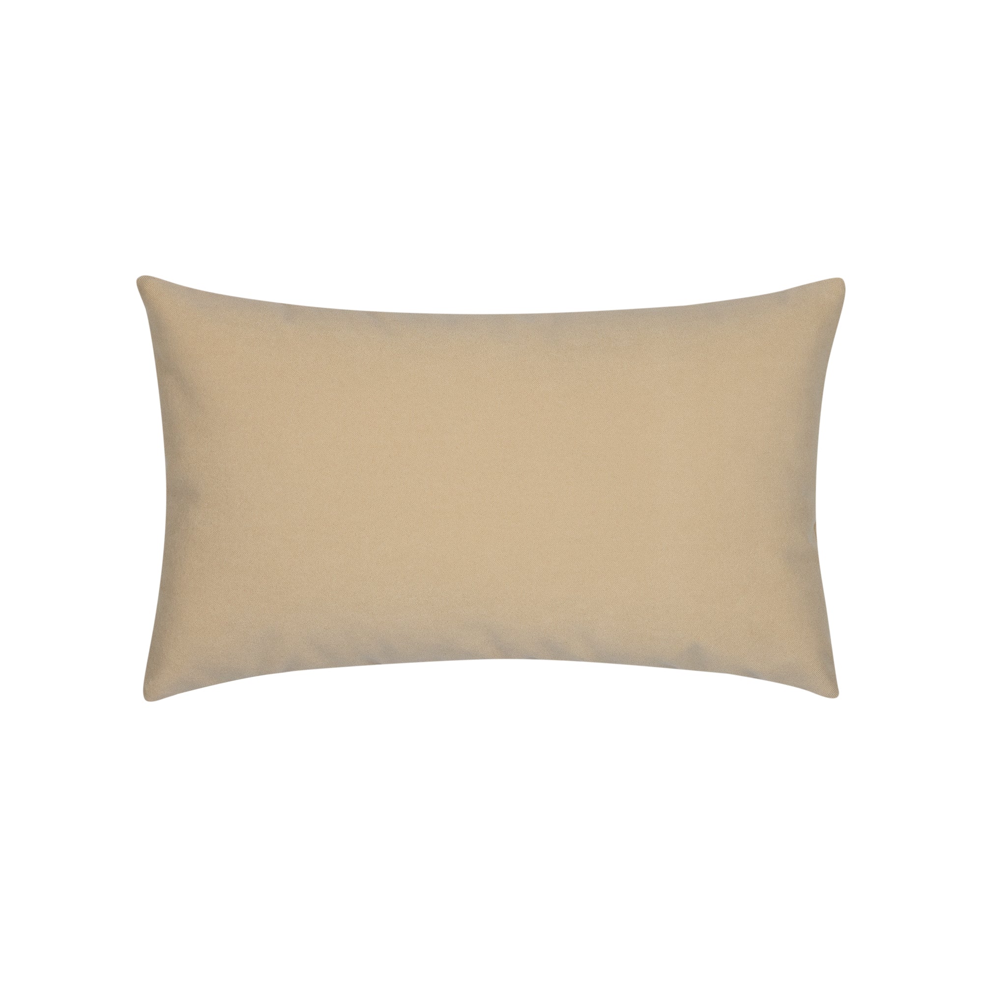 Beige solid velvet pillow lumbar size for timeless patio decor