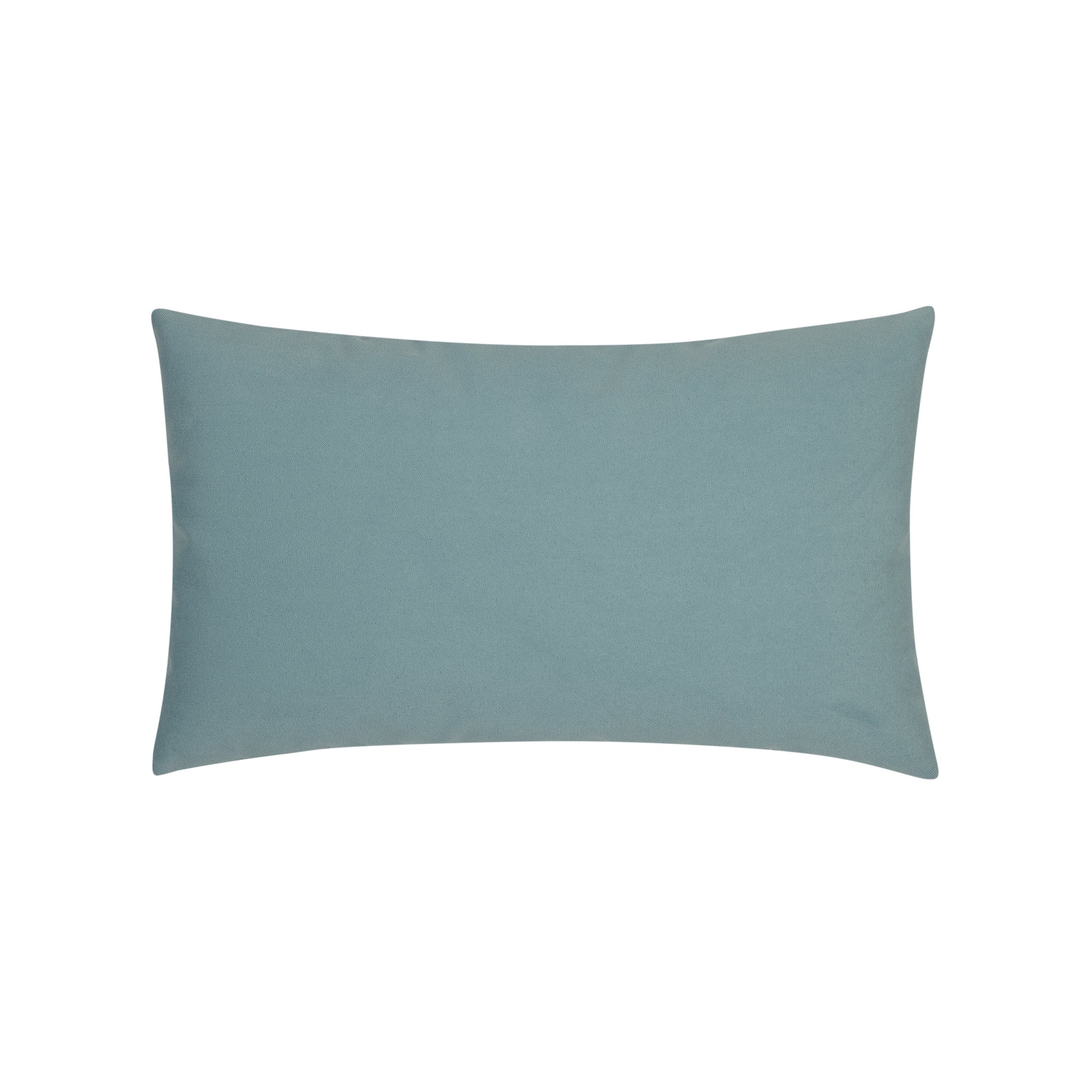 Tiffany blue solid outdoor velvet pillow lumbar size for modern indoor and outdoor decor