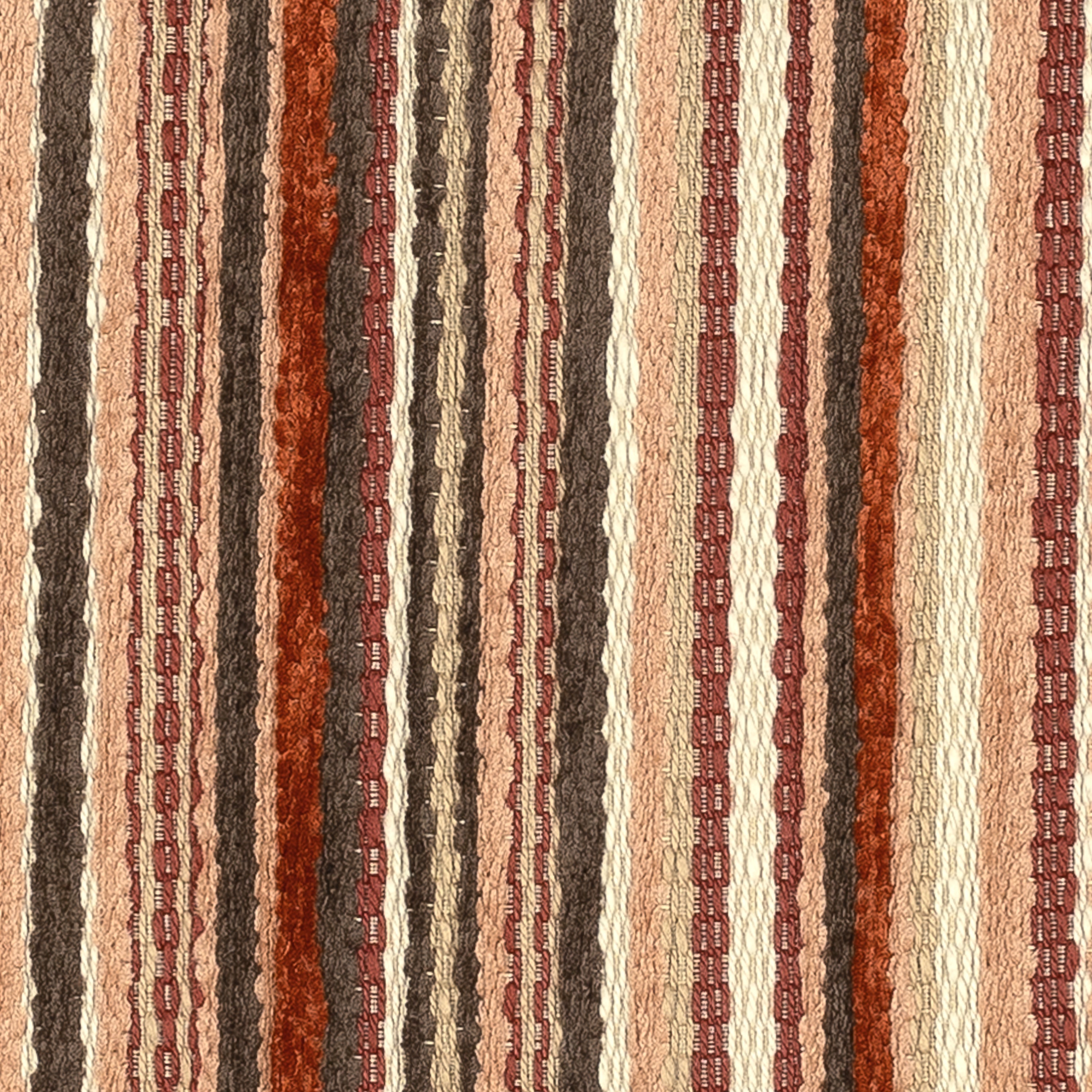 Detail image of Orange striped velvet pillow square size for bold indoor and outdoor decor