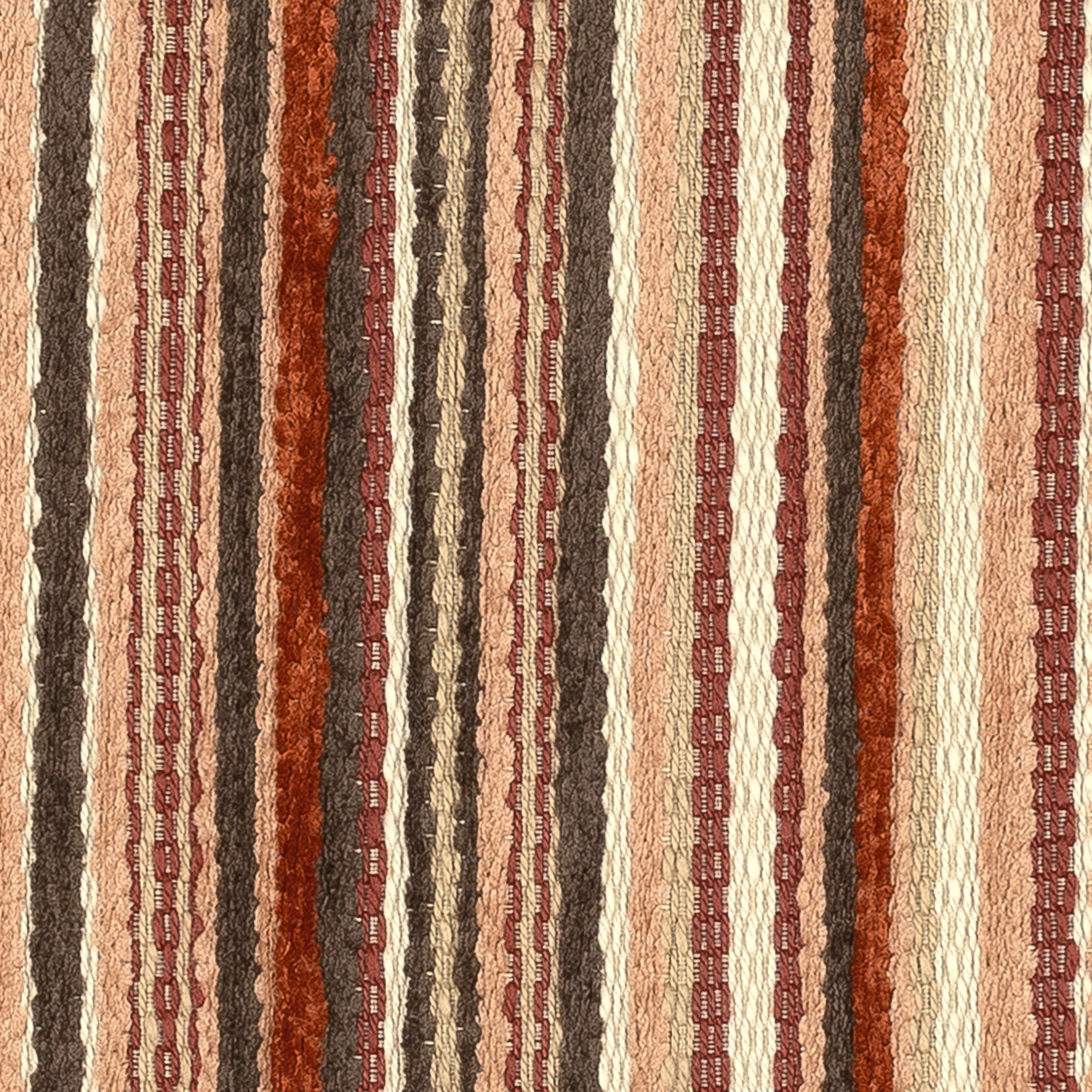 Detail image of Orange striped velvet pillow square size for bold indoor and outdoor decor