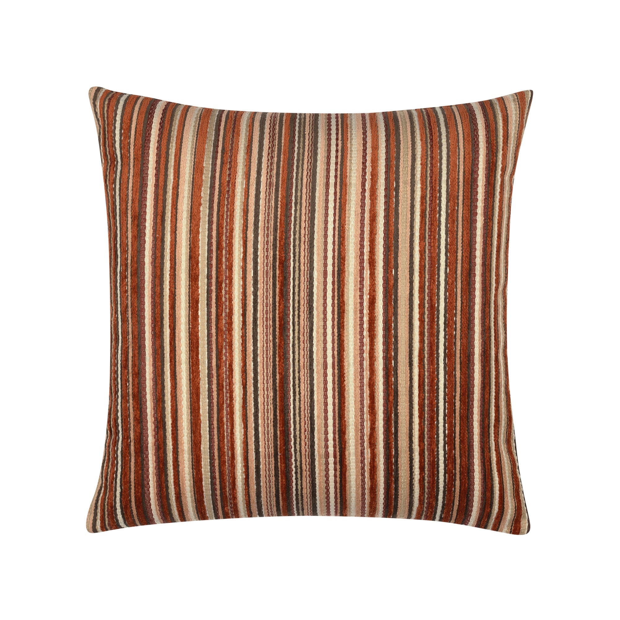 Orange striped velvet pillow square size for bold indoor and outdoor decor