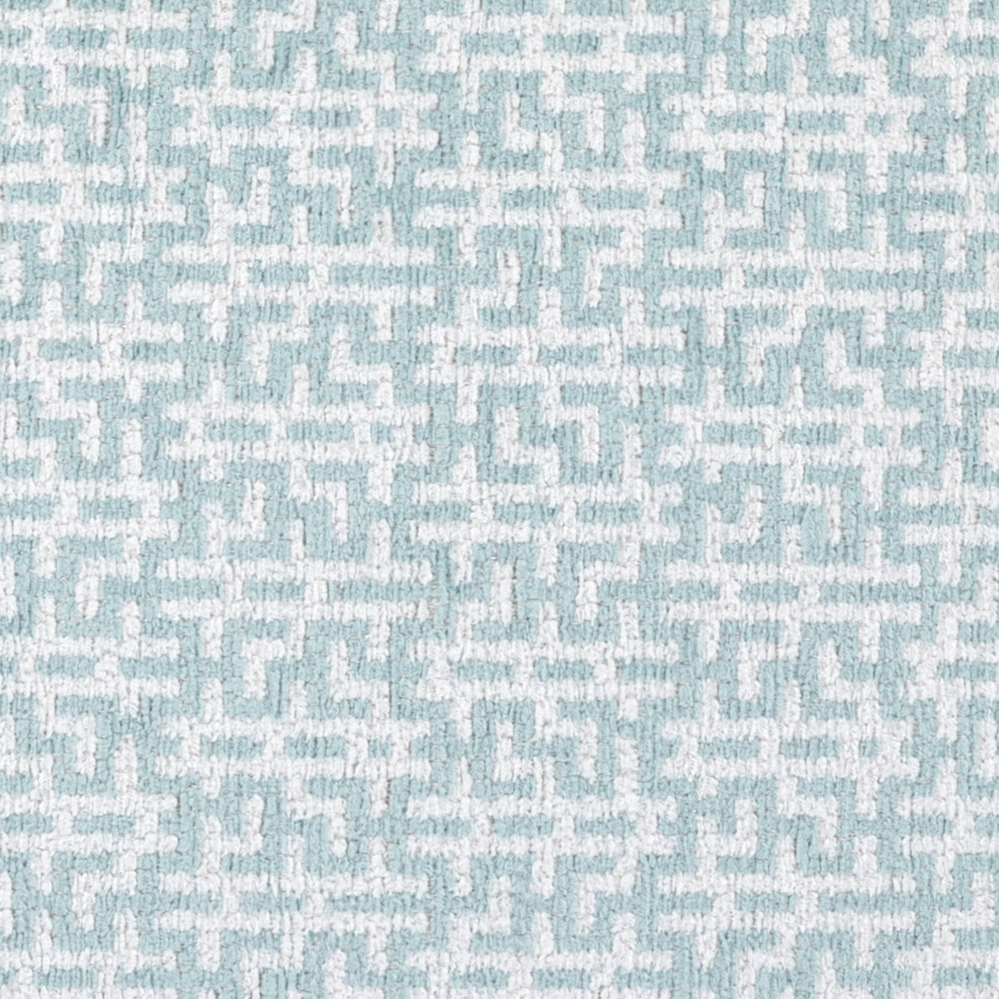Detail image of Light Blue small patterned outdoor pillow square size for contemporary patio decor