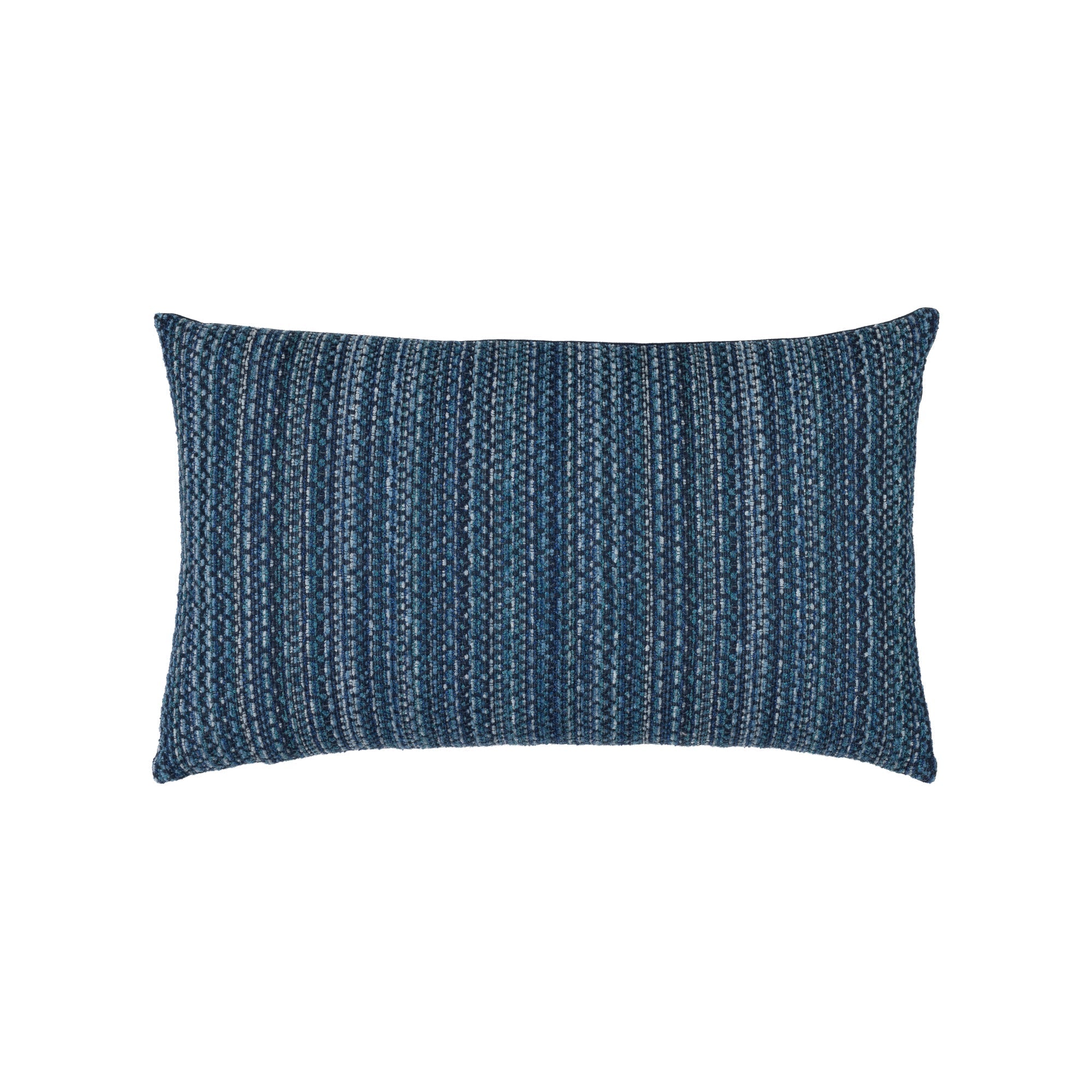 Midnight small scale stripe outdoor pillow lumbar size for coastal patio decor
