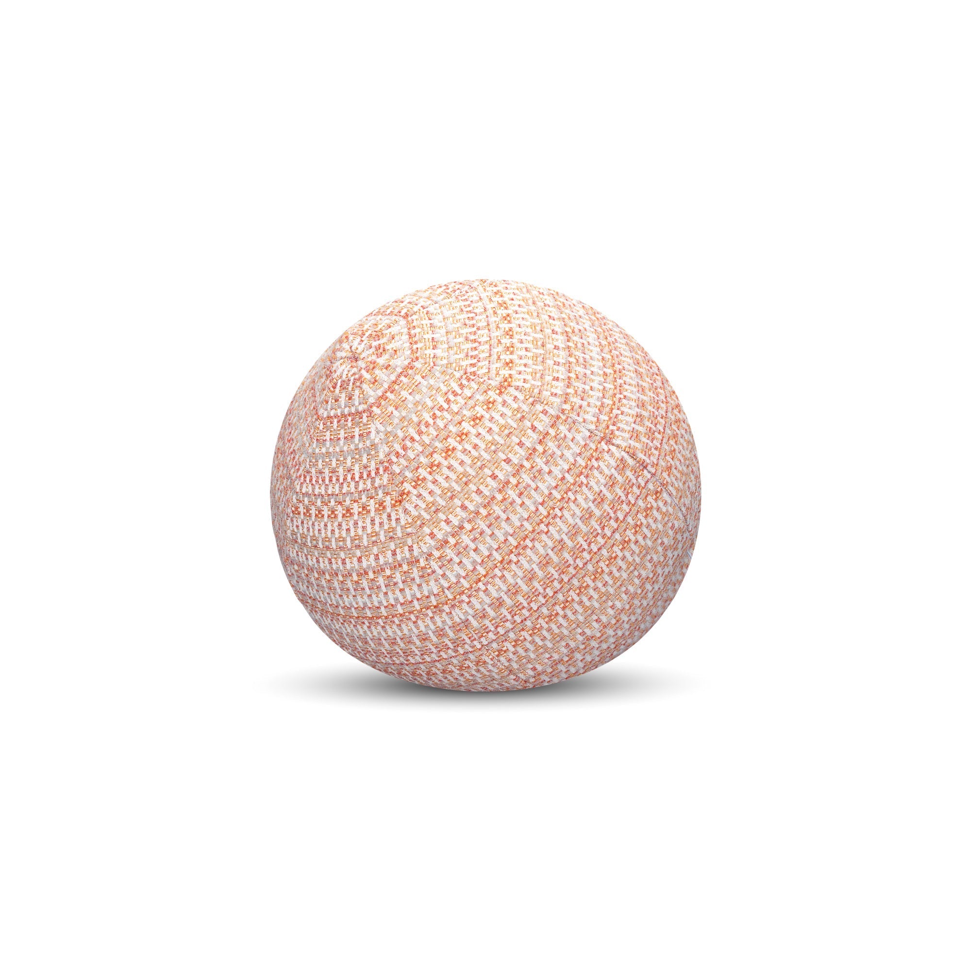 Round clay small scale outdoor pillow with textured finish for chic patio decor