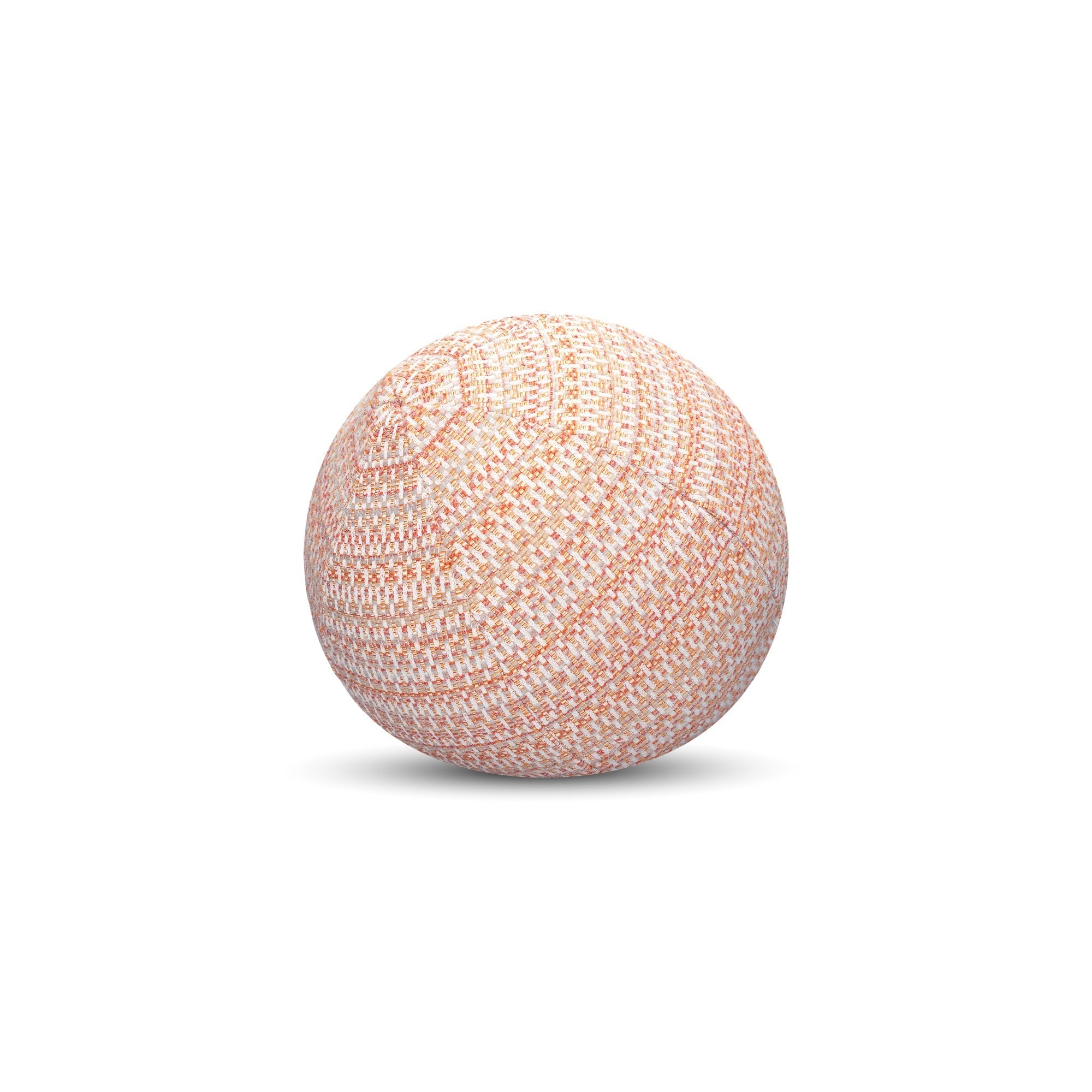 Round clay small scale outdoor pillow with textured finish for chic patio decor