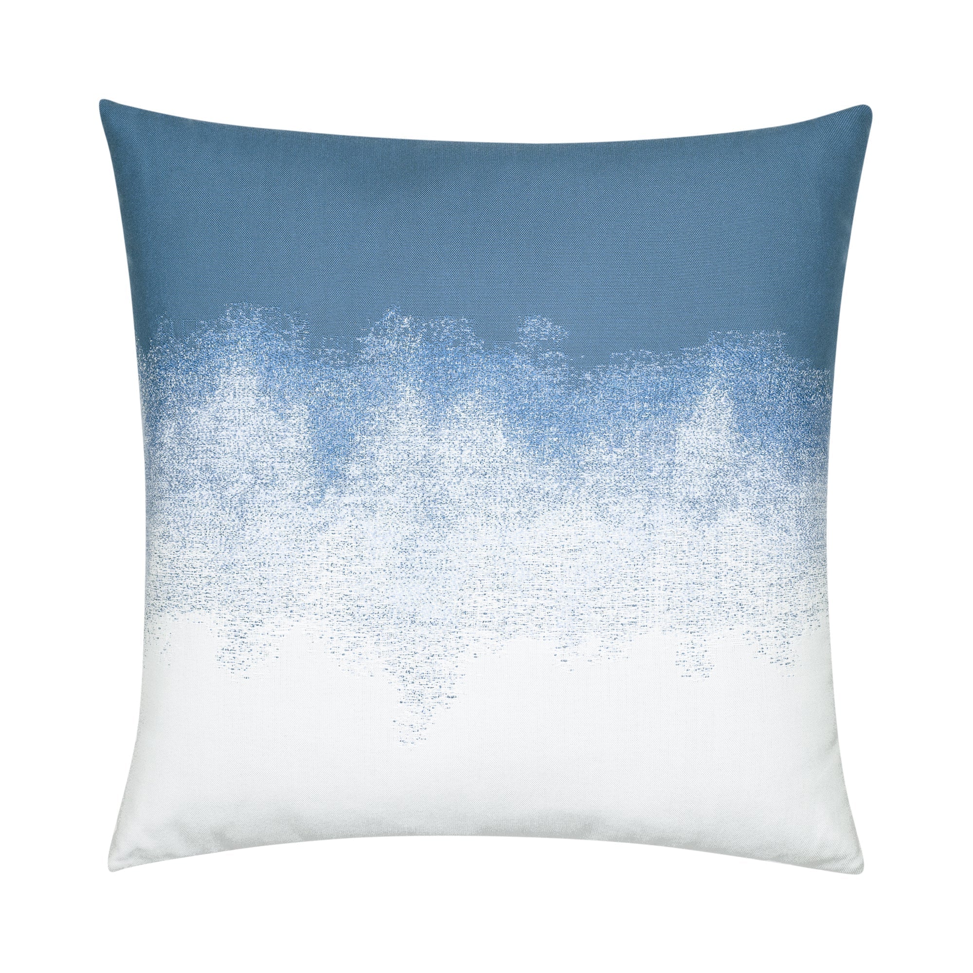 Blue Gray ombre outdoor pillow for modern outdoor furniture styling