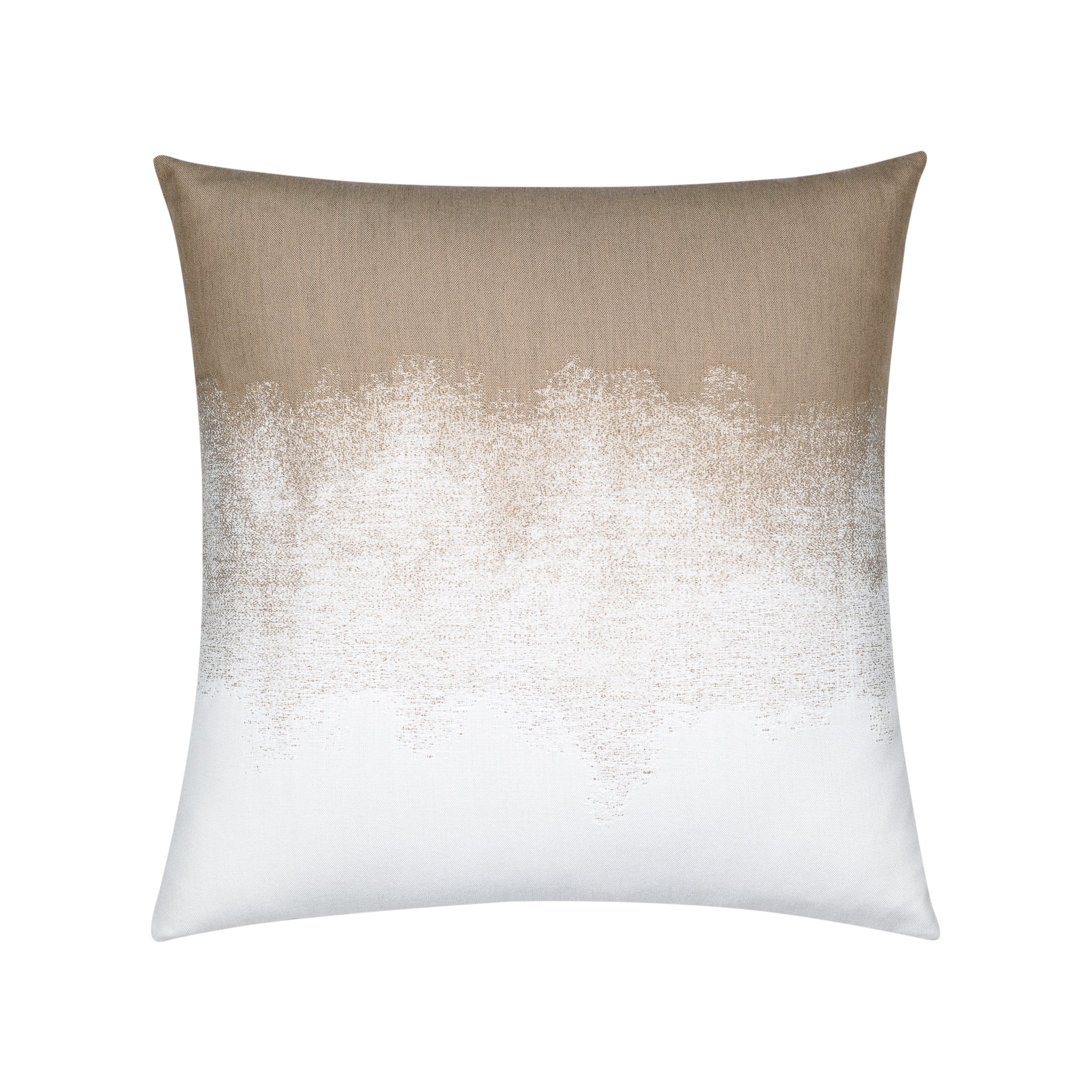Warm taupe ombre outdoor pillow for neutral outdoor spaces by Elaine Smith