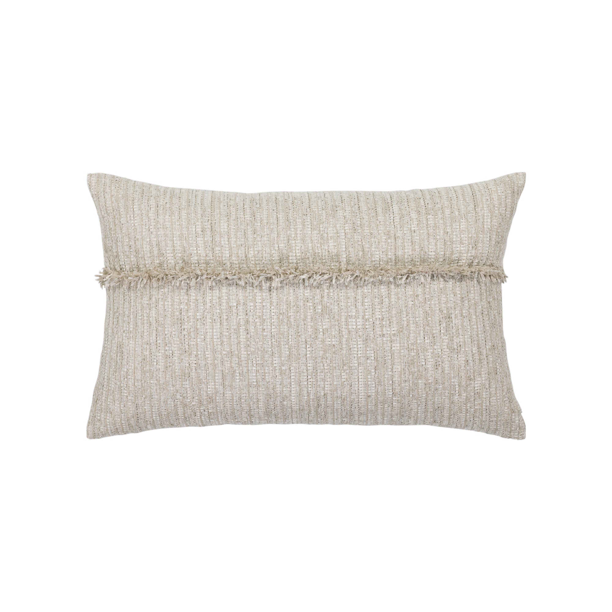 Taupe pillow with textured finish for stylish indoor and outdoor decor
