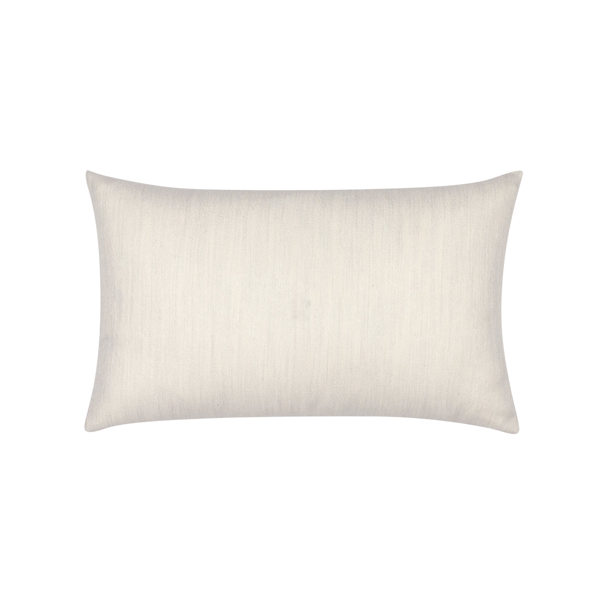 Back image of Ivory pillow with stitched dog and cat design lumbar size for outdoor and indoor décor