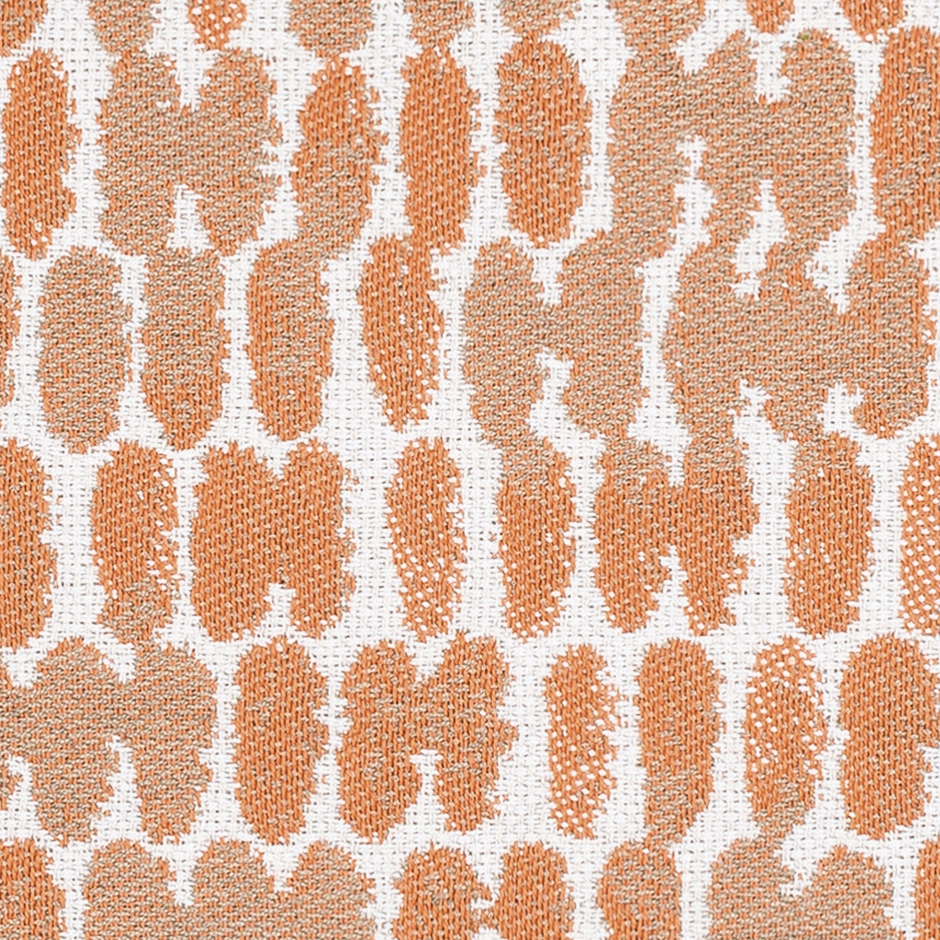 Detail image of Orange striped pillow square size for vibrant indoor and outdoor decor