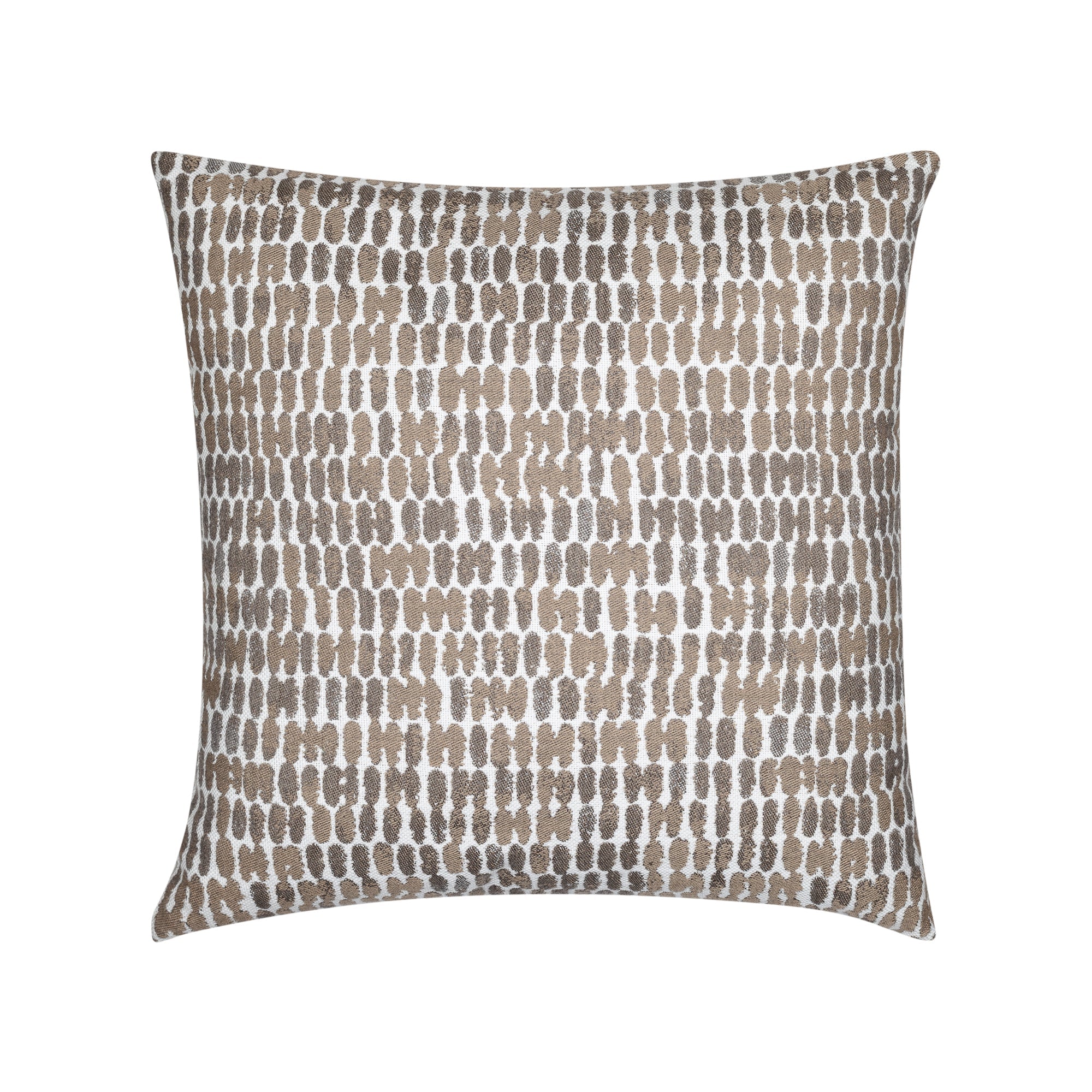 Taupe abstract pillow square size for neutral indoor and outdoor decor