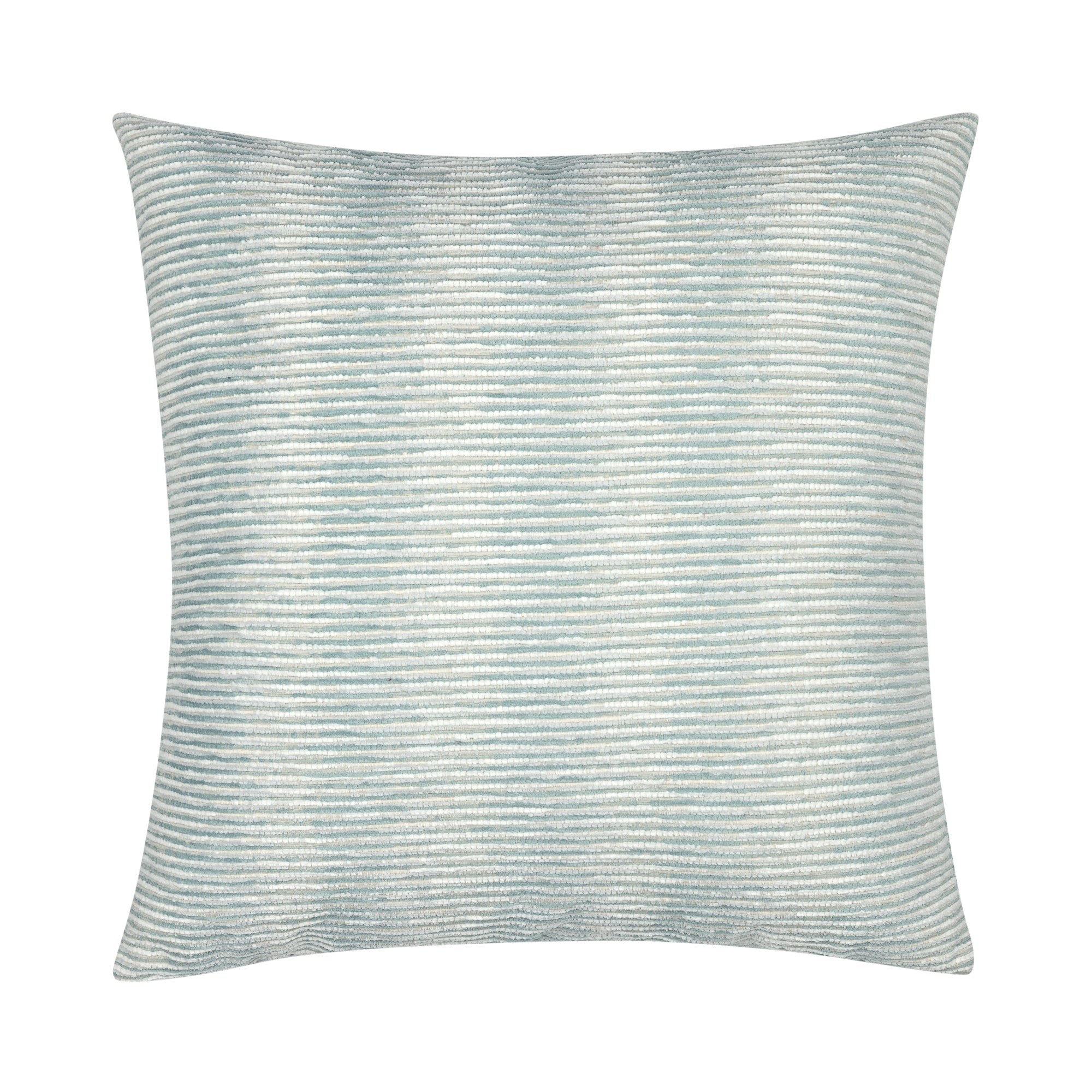 Light blue and ivory ombre chenille pillow square size for chic indoor and outdoor decor