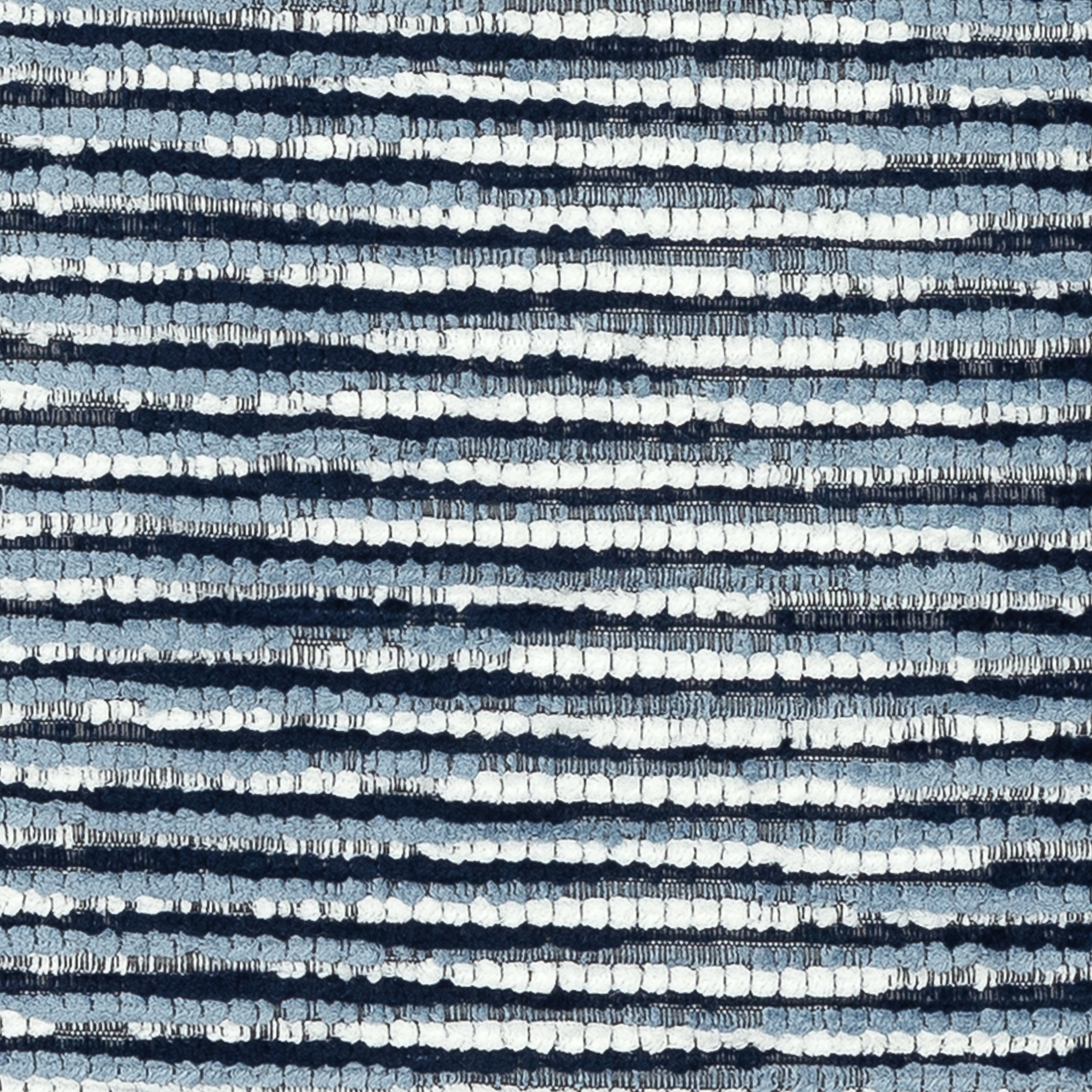 Detail image of Indigo small ombre striped chenille pillow square size for contemporary indoor and outdoor decor