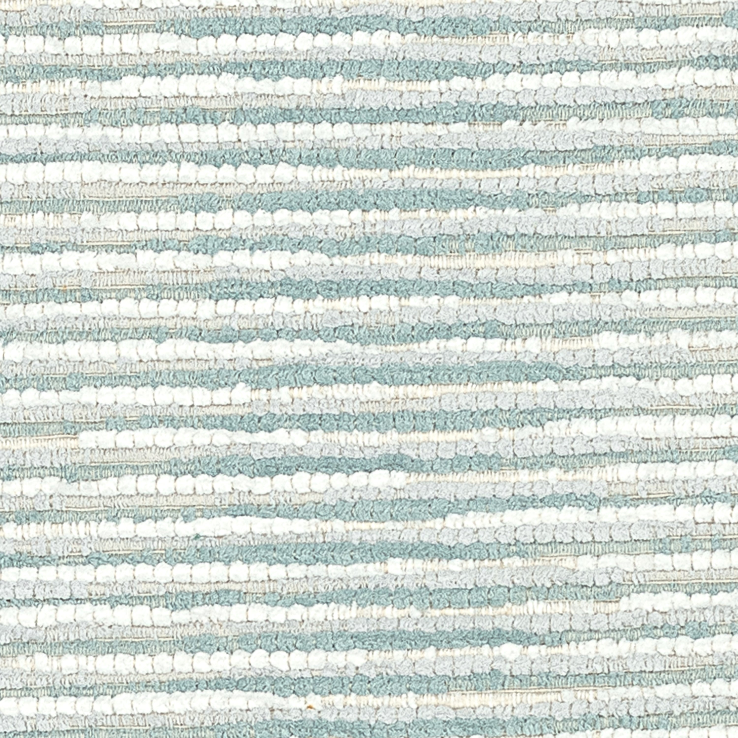 Detail image of Light blue and ivory ombre chenille pillow square size for elegant indoor and outdoor decor by Elaine Smith