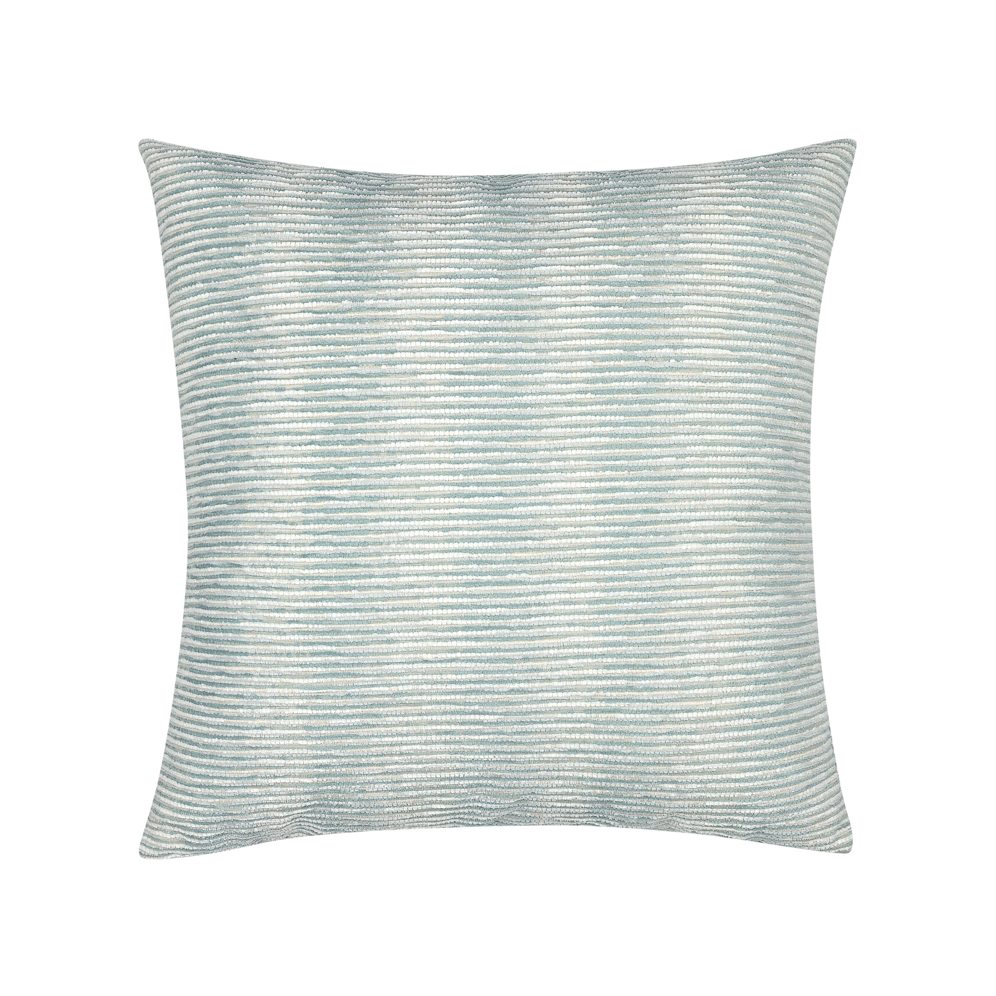 Pillow made from Striped blue and white outdoor safe performance fabric