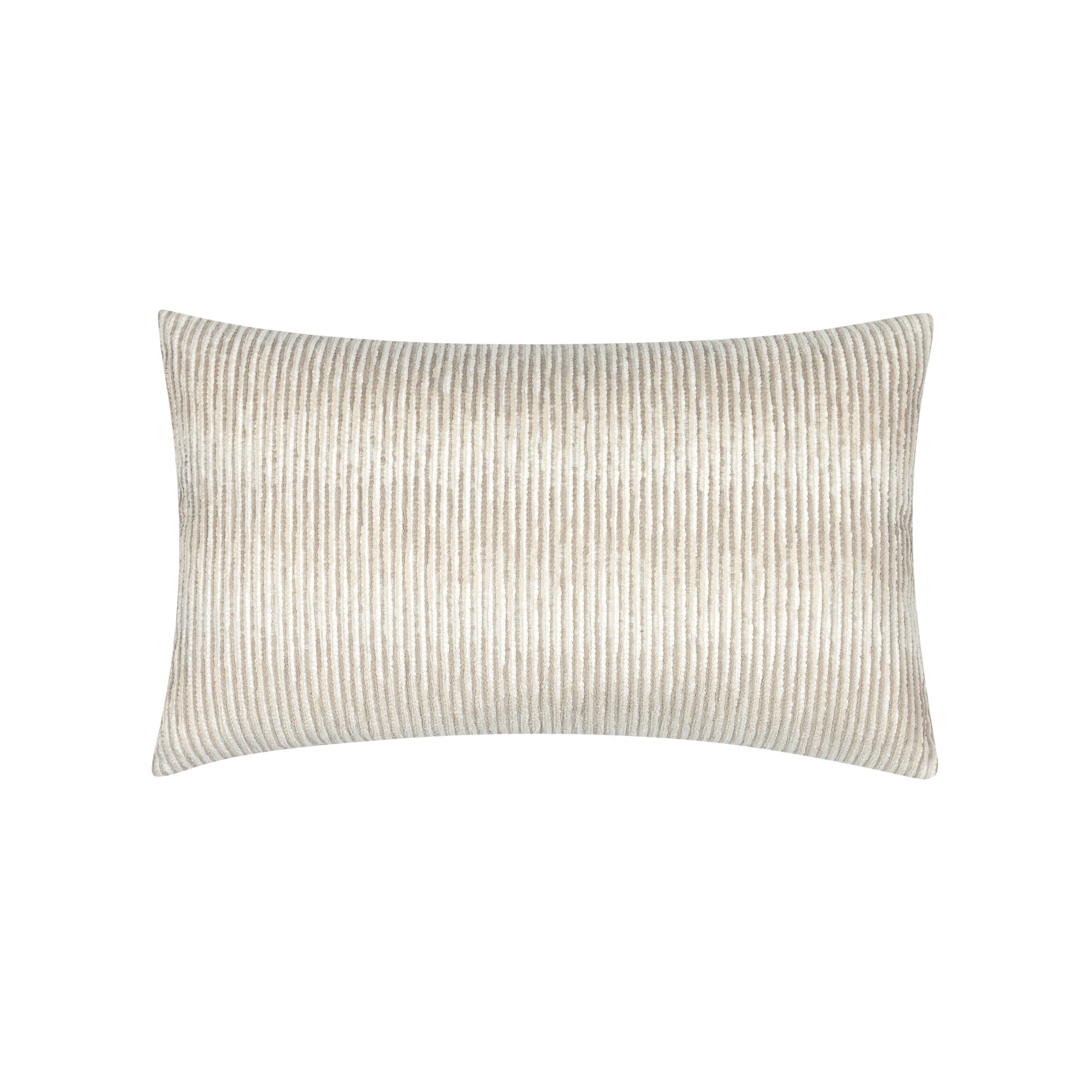 Ivory ombre chenille pillow lumbar size for classic indoor and outdoor decor