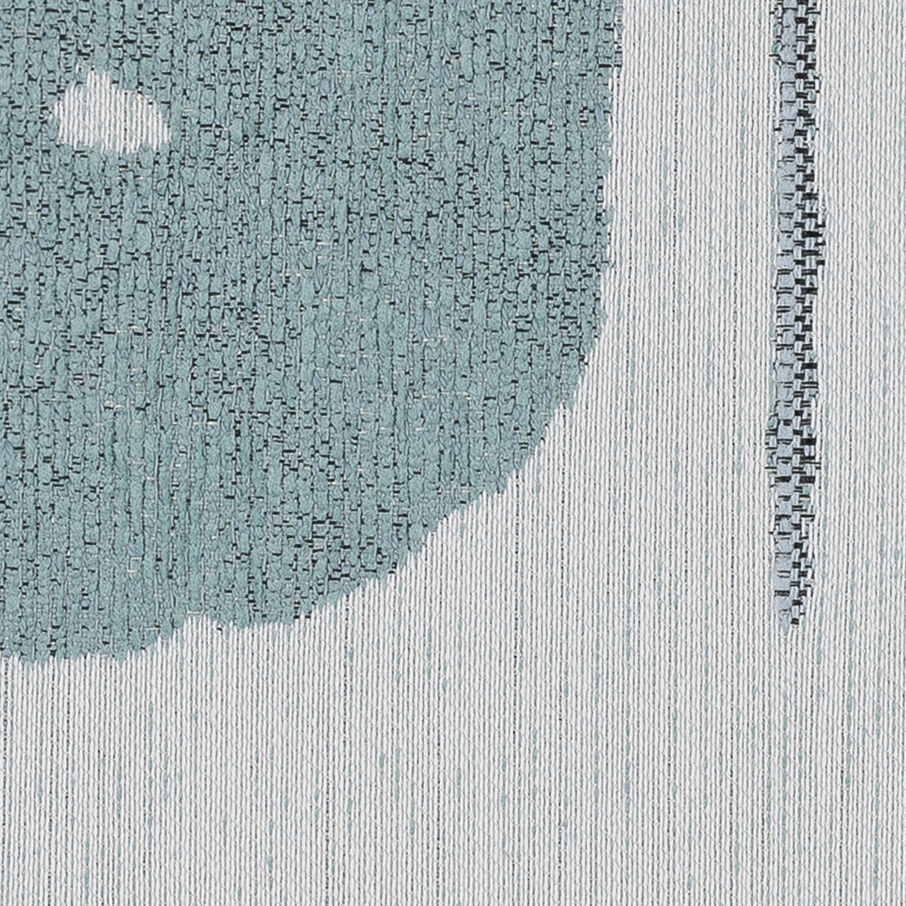 Detail image of Blue medallion pillow lumbar size for sophisticated indoor and outdoor decor by Elaine Smith