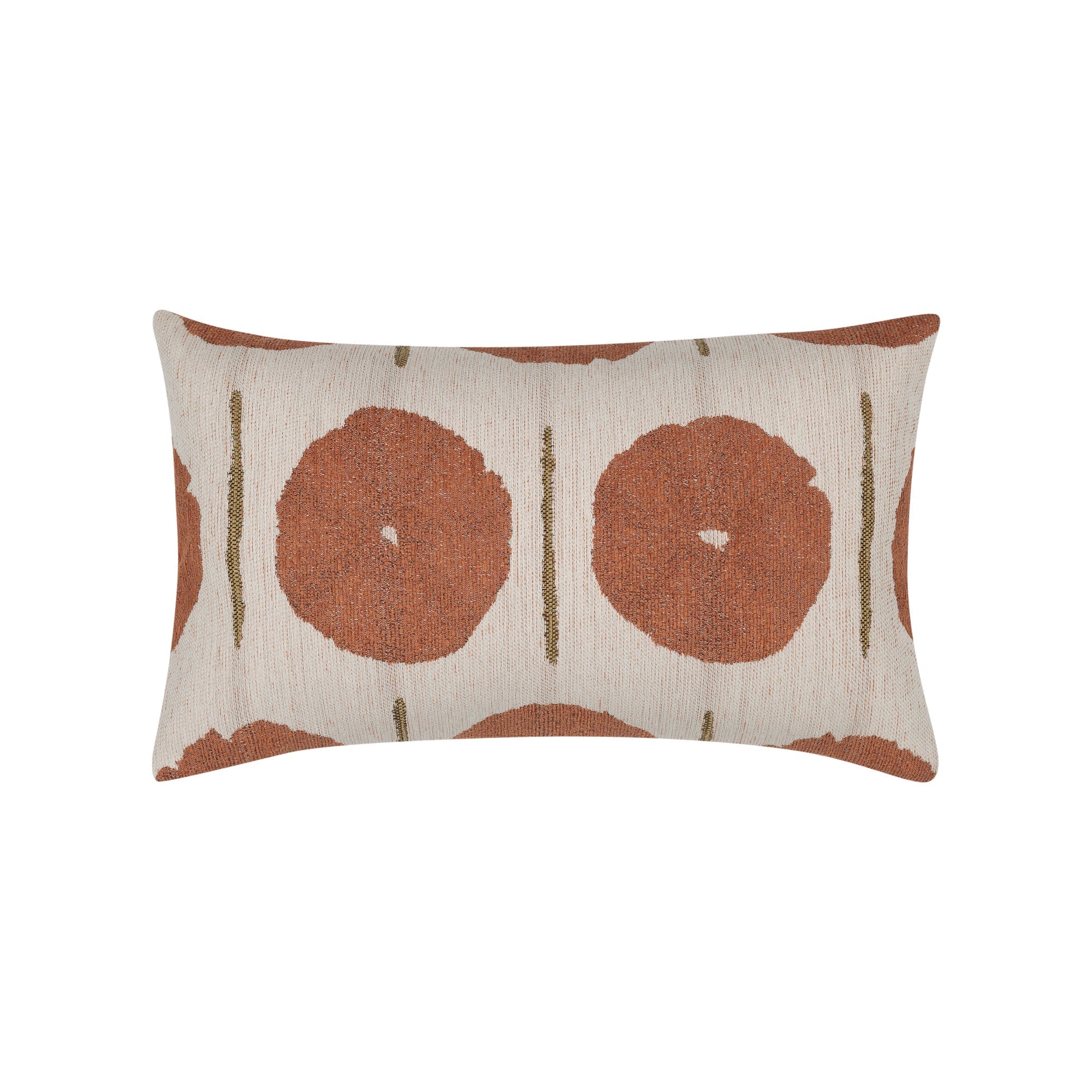 Payapa and ivory medallion pillow lumbar size for transitional indoor and outdoor decor