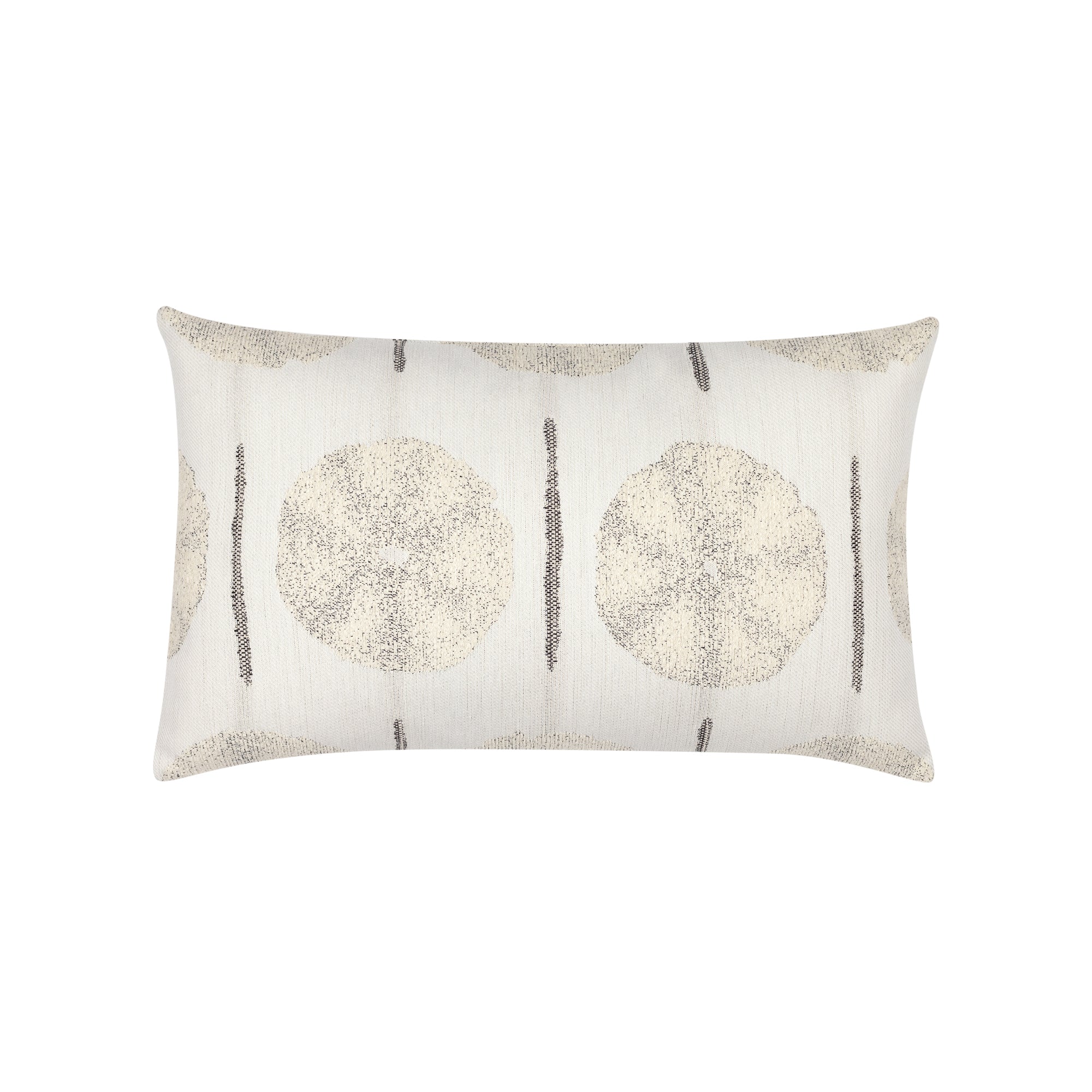 Ivory medallion pillow lumbar size for classic indoor and outdoor decor