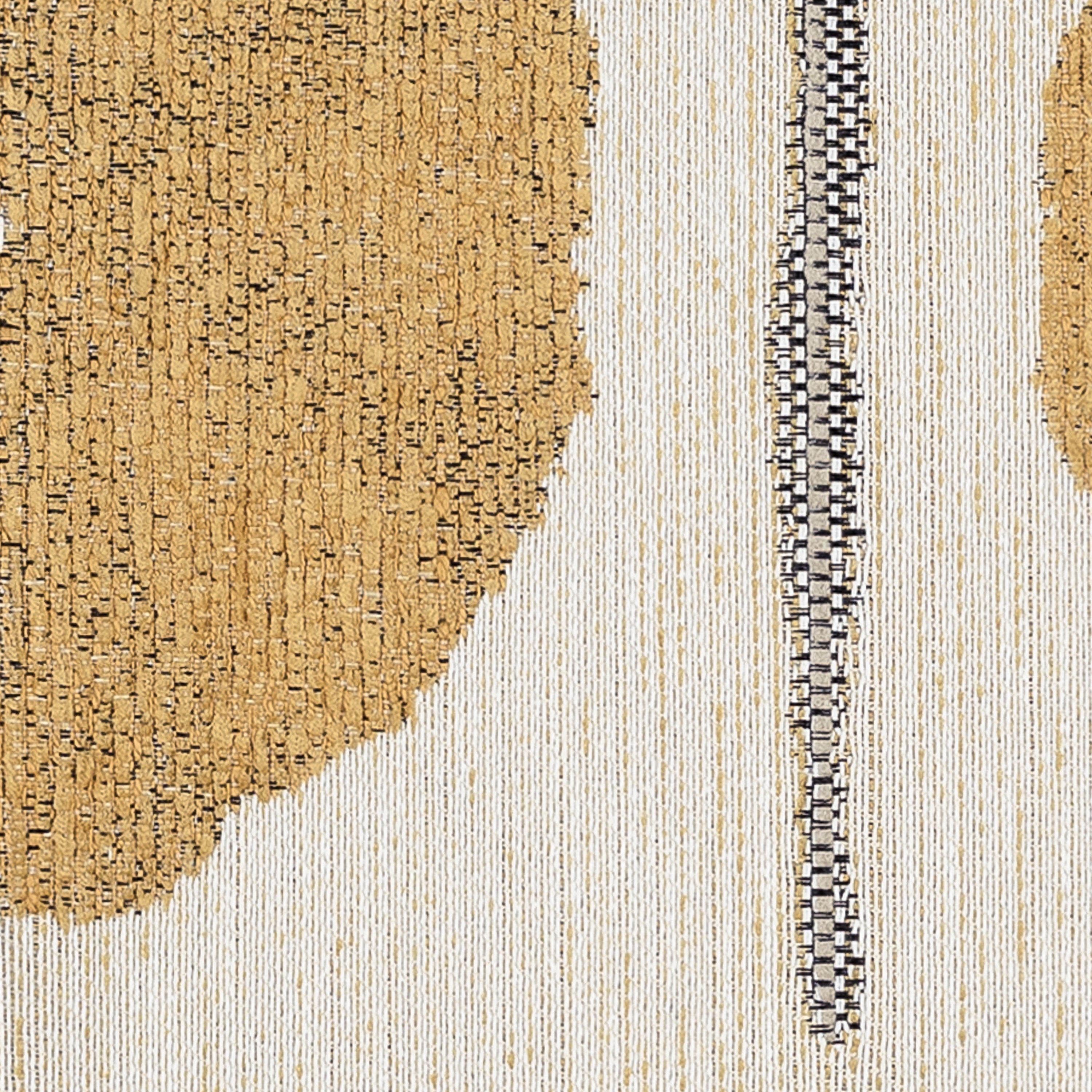 Detail image of Gold medallion pillow lumbar size for luxurious indoor and outdoor decor