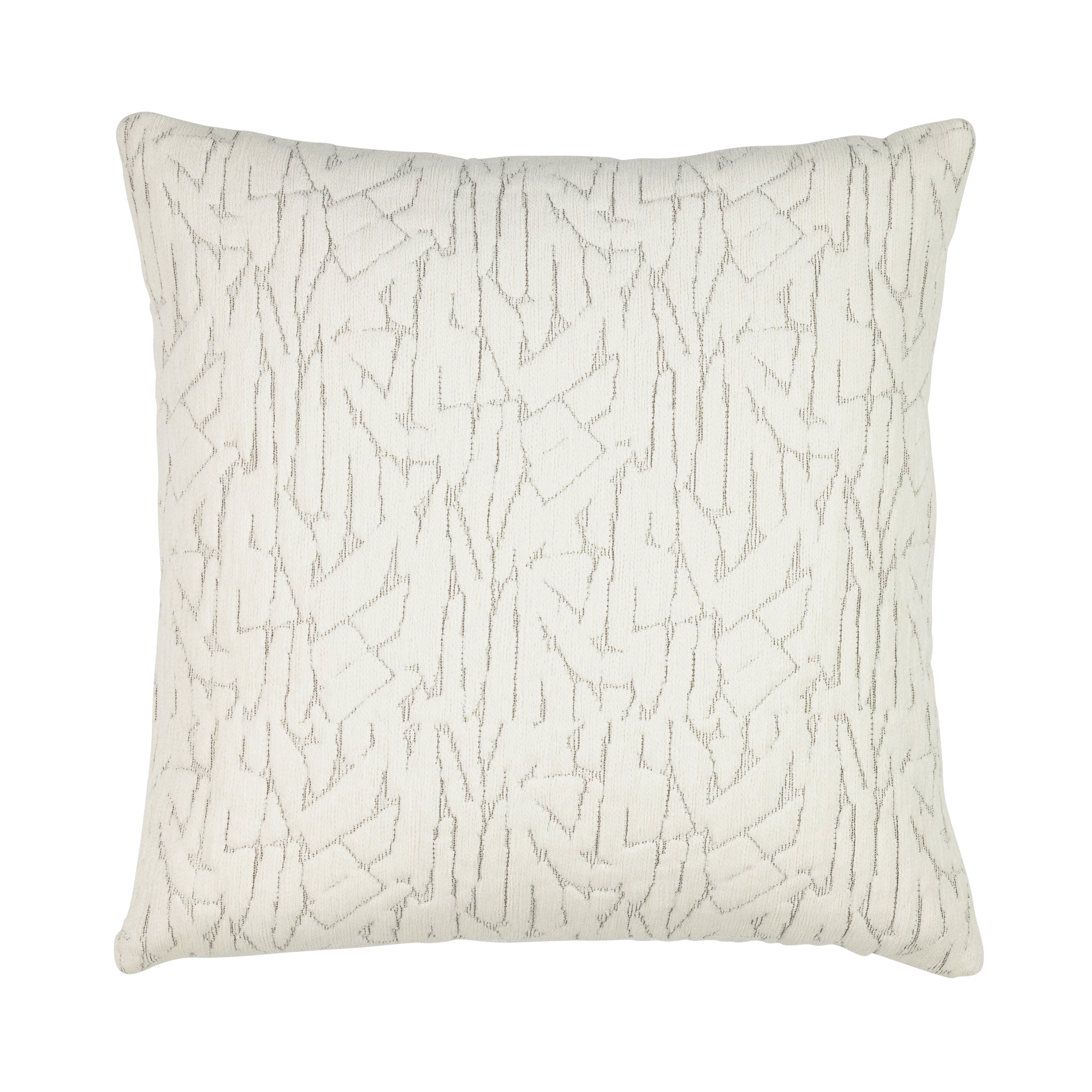 Ivory textured pillow square size for sophisticated indoor and outdoor decor by Elaine Smith