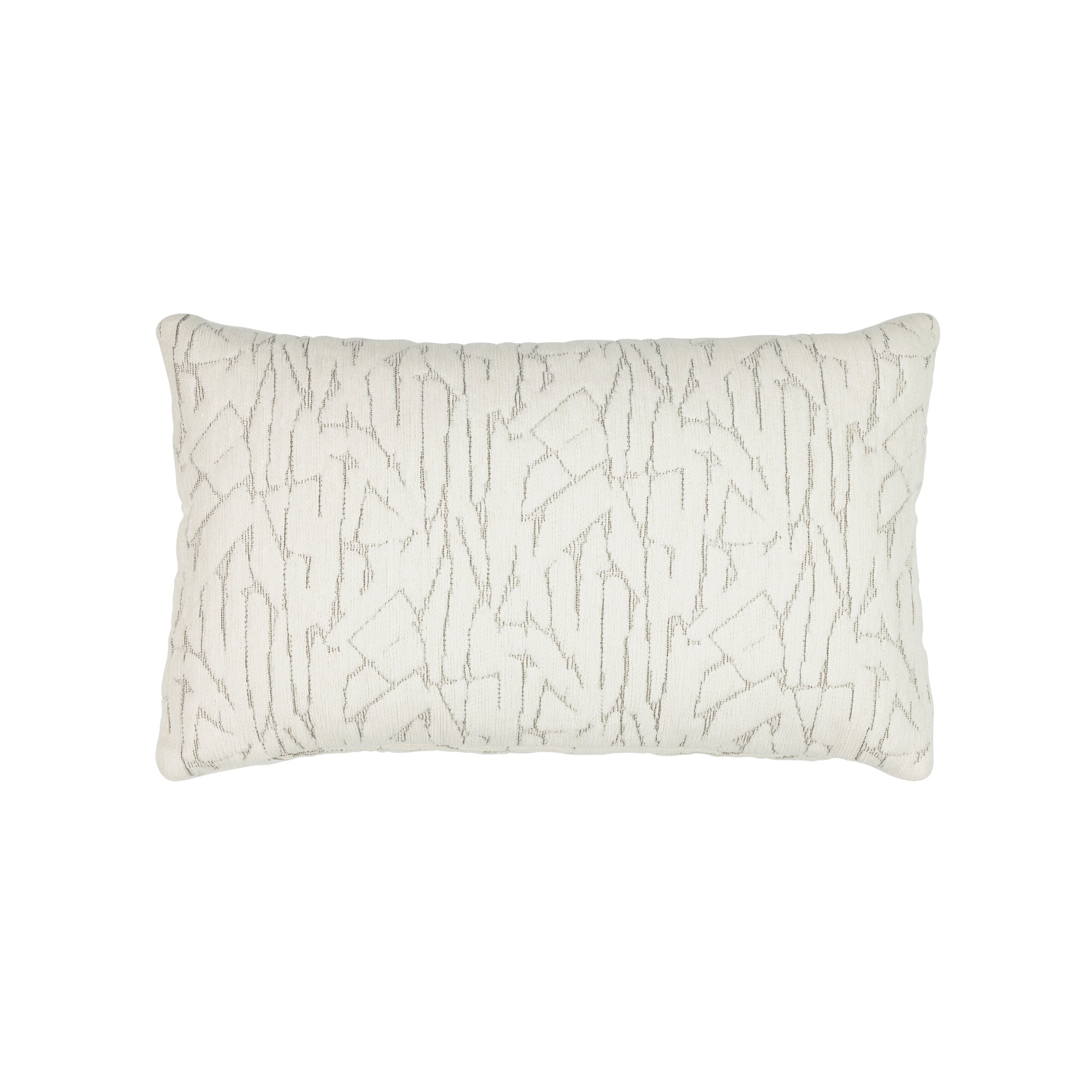 Ivory textured pillow lumbar size for classic indoor and outdoor decor
