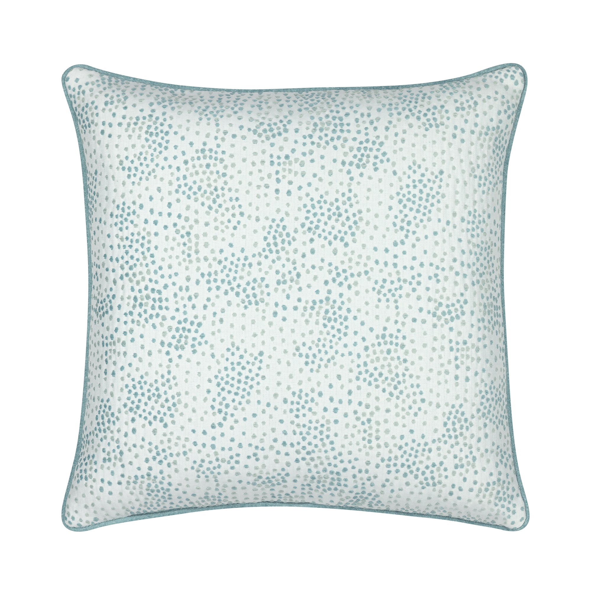 Back image of Blue mini flecked pillow square size for sophisticated indoor and outdoor decor
