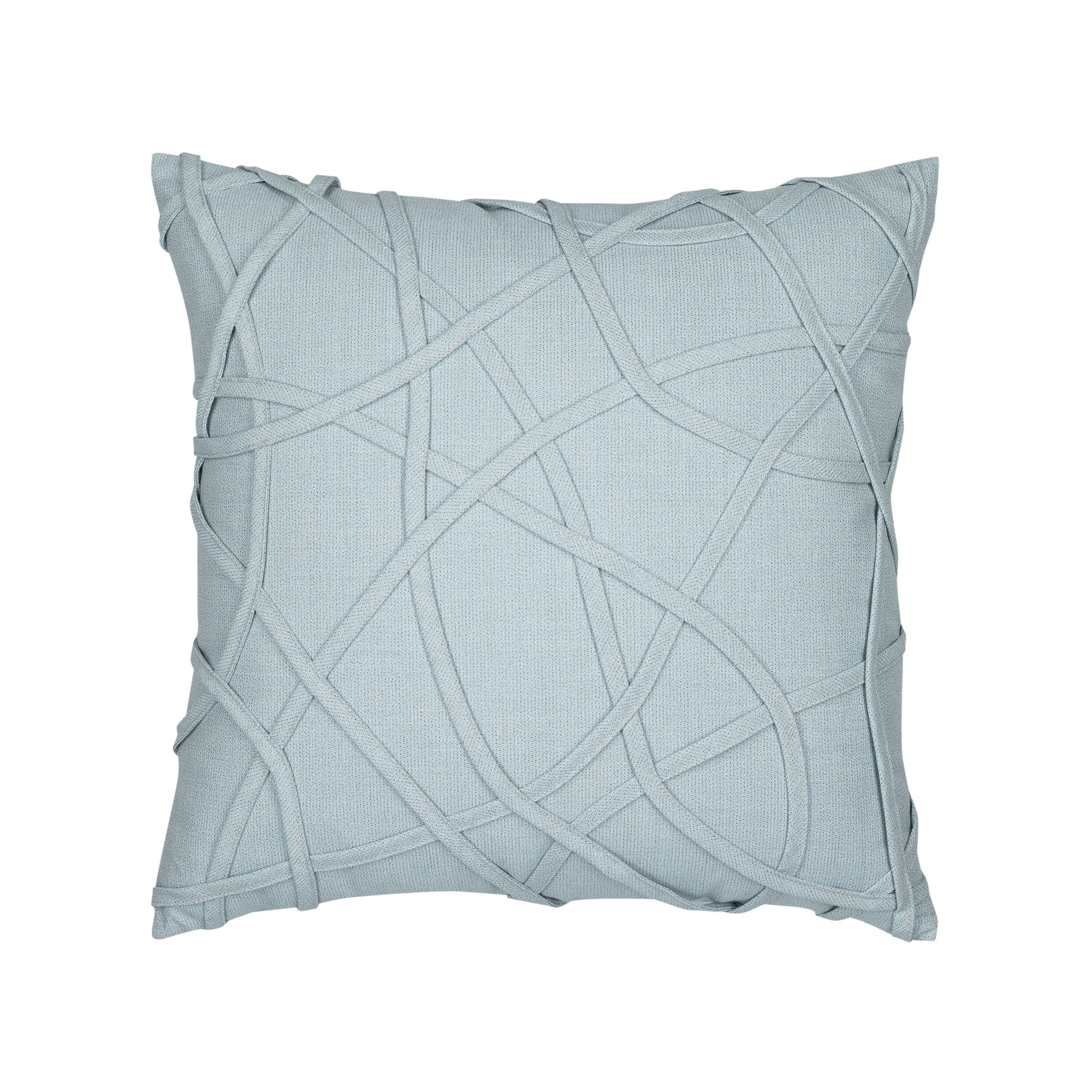Light Blue outdoor pillow with solid texture square size for lively patio decor
