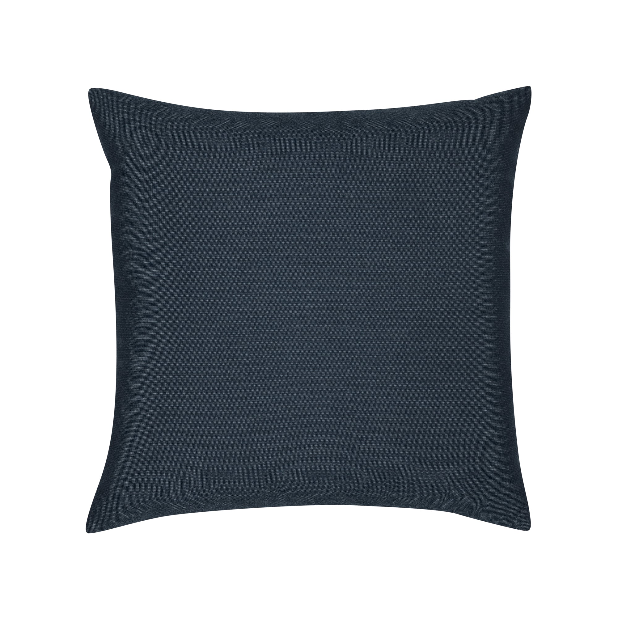Back image of Indigo outdoor pillow with solid texture Square size for elegant patio decor by Elaine Smith