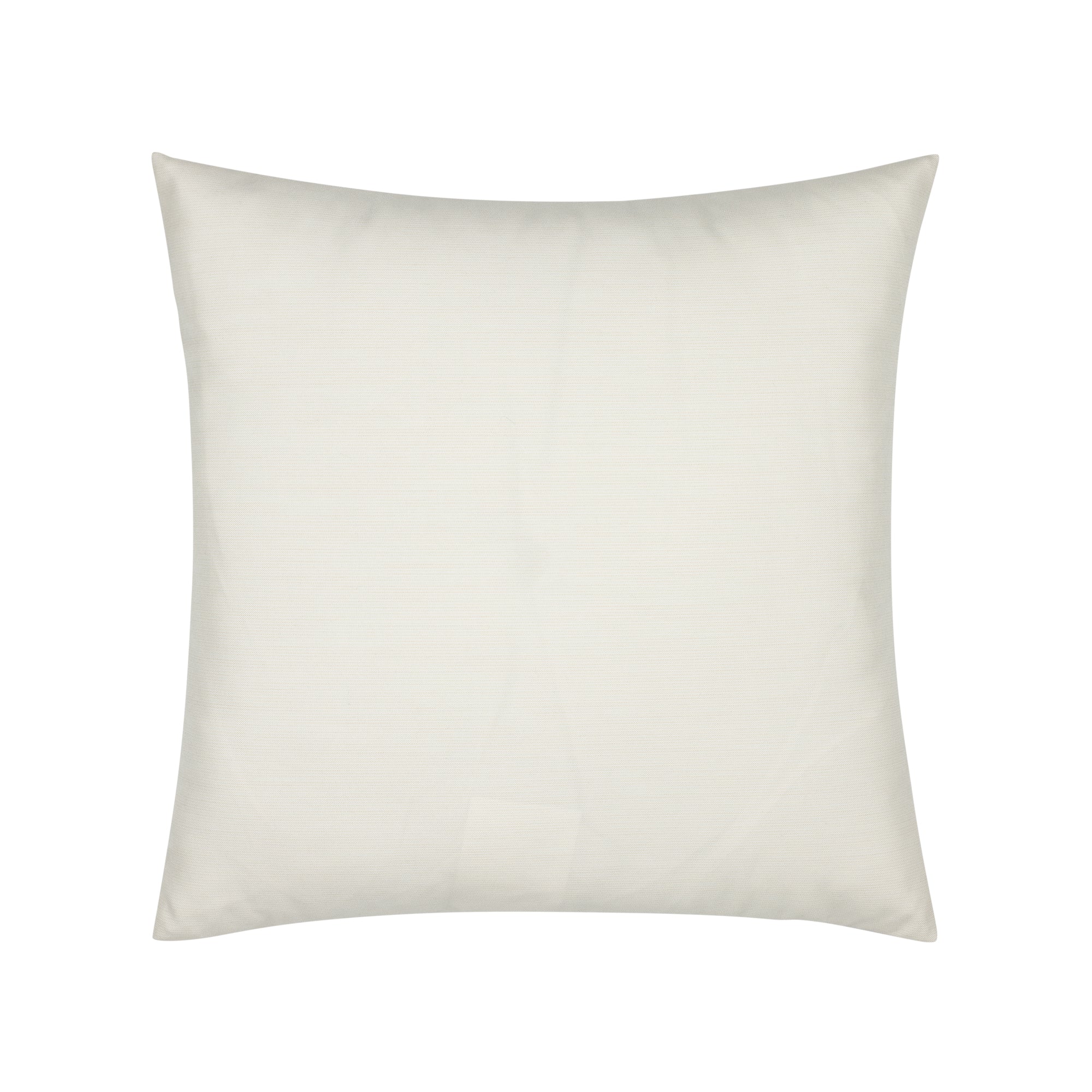 Back image of Ivory outdoor pillow with solid texture square size for modern patio decor
