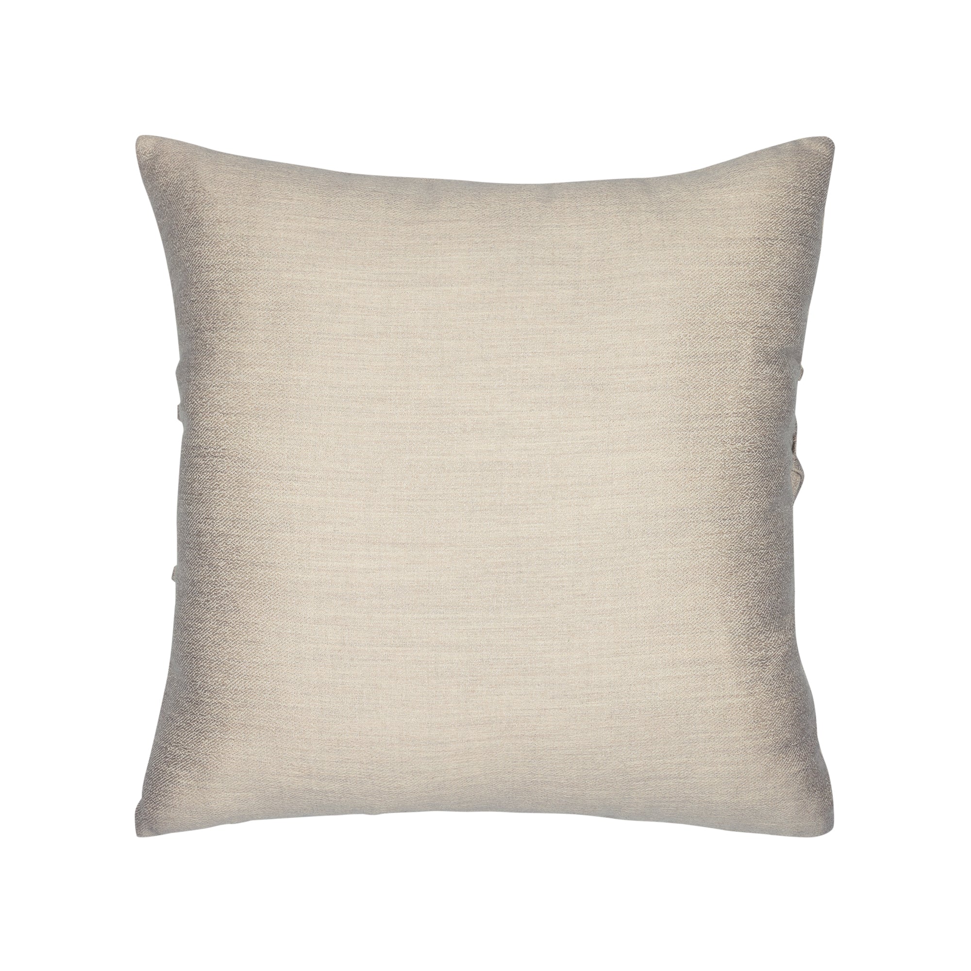 Back image of Linen outdoor pillow with quilted design square size for elegant patio decor