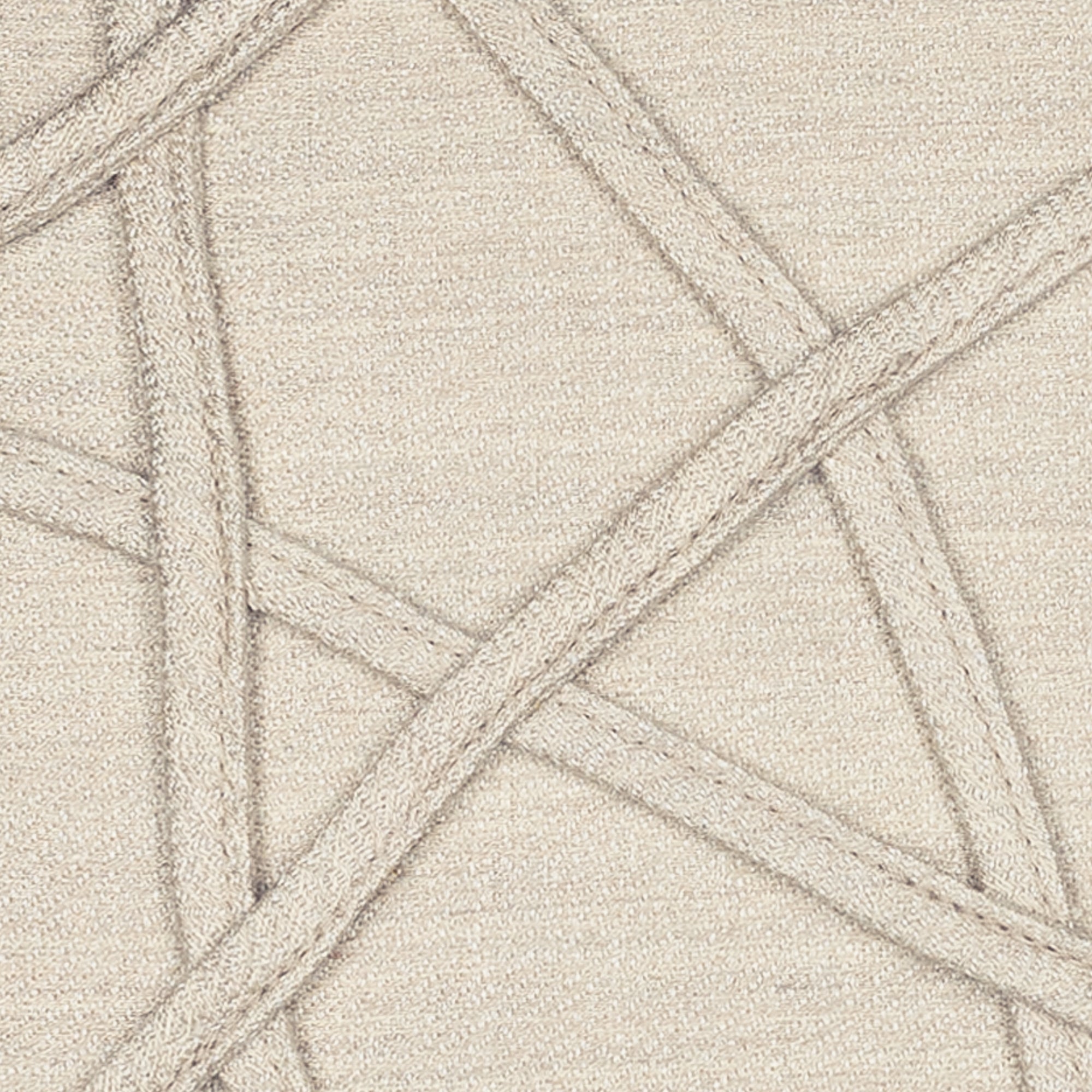 Detail image of Linen outdoor pillow with quilted design square size for elegant patio decor