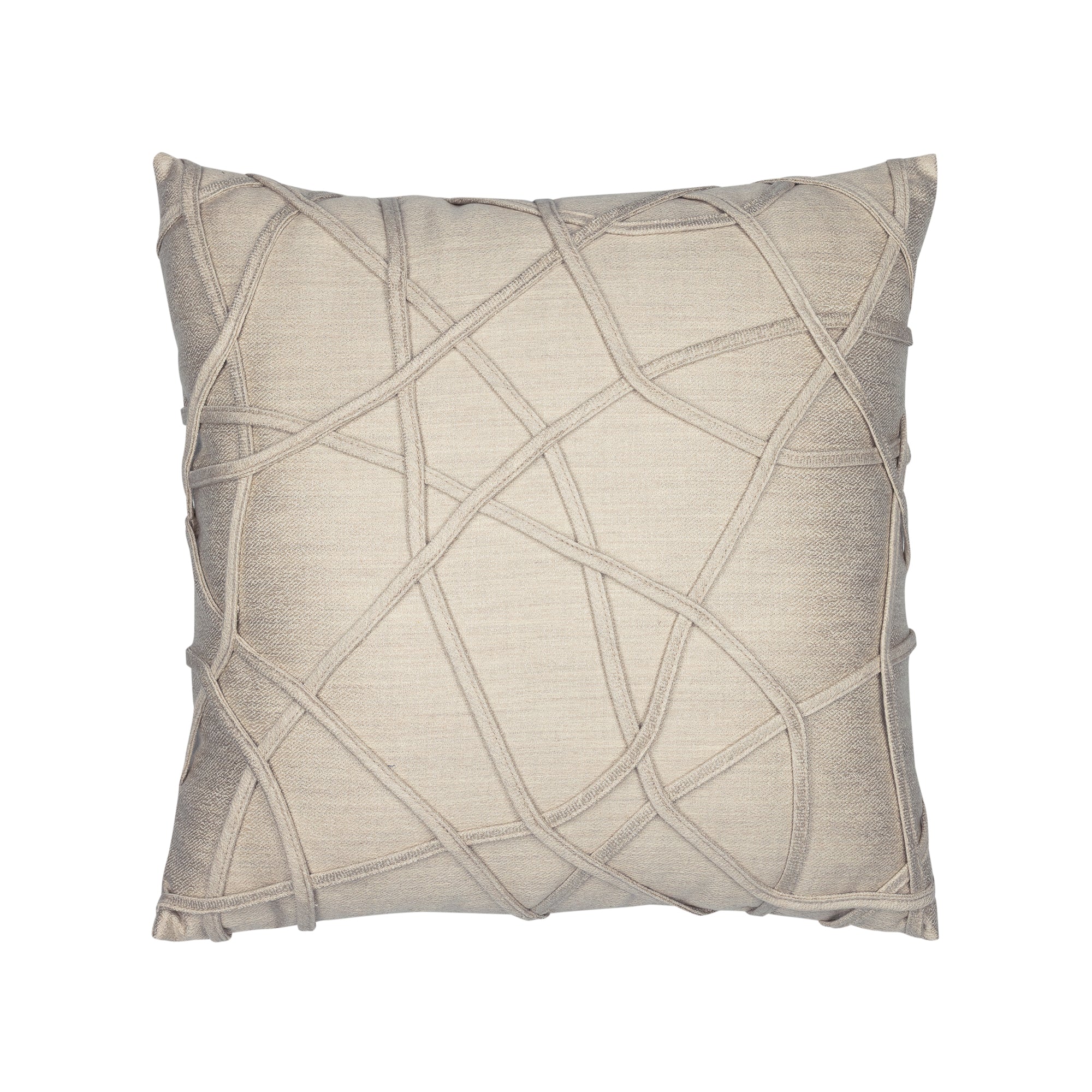 Linen outdoor pillow with quilted design square size for elegant patio decor
