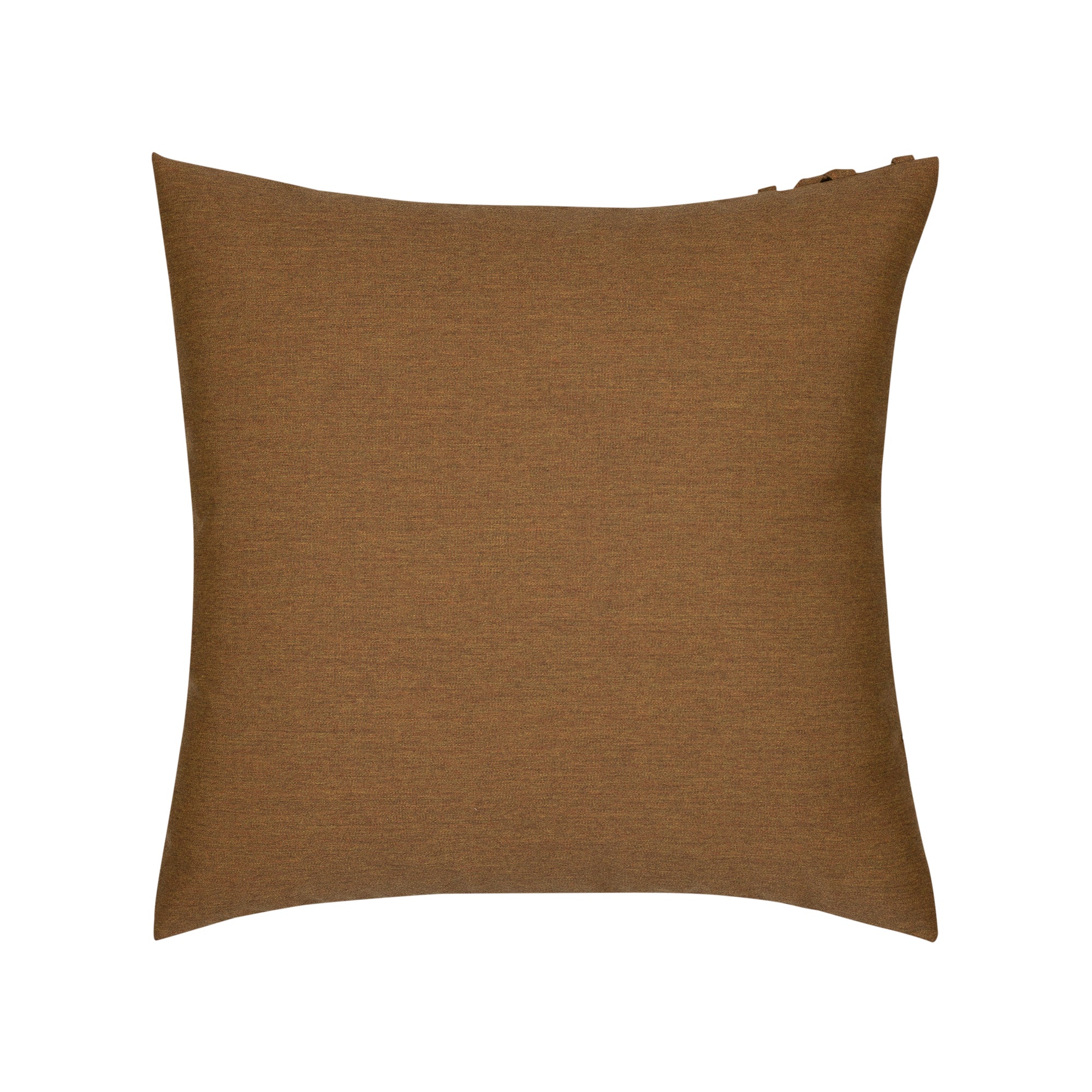 Back image of Rust outdoor pillow with solid texture square size for classic patio decor by Elaine Smith