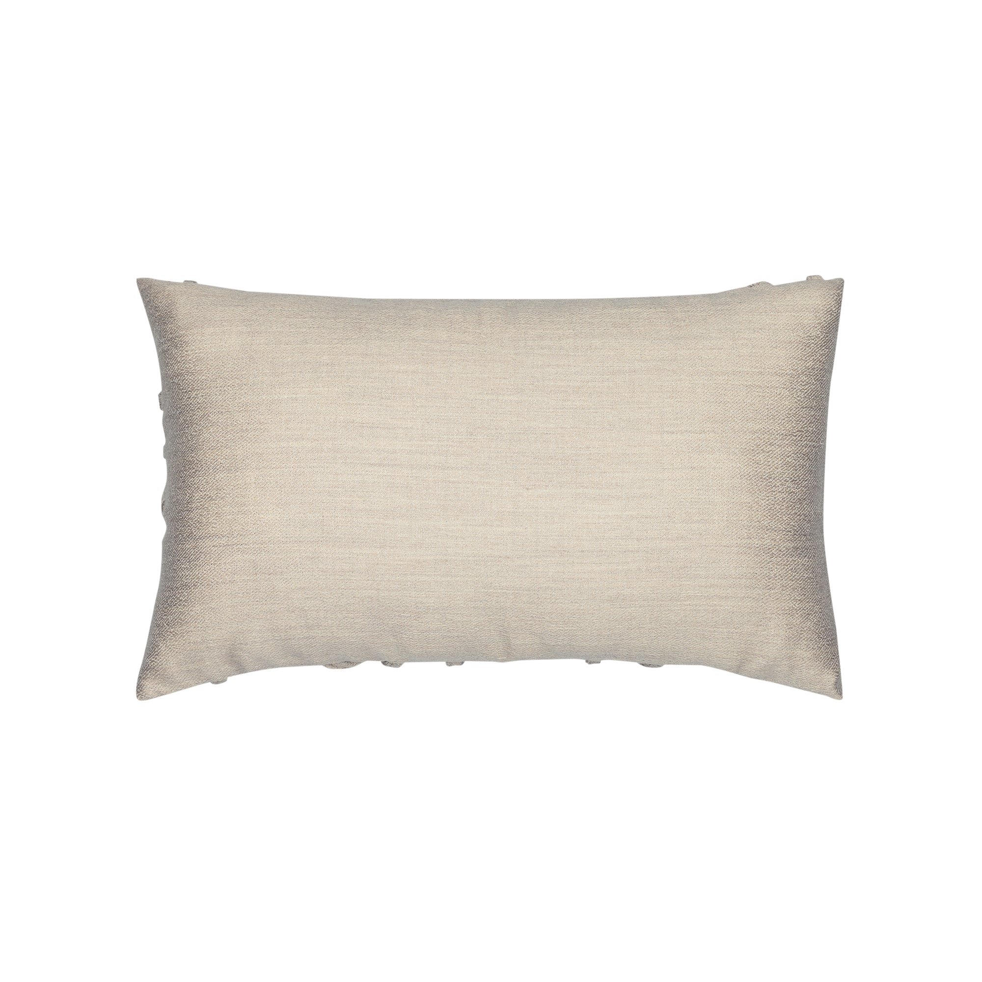 Back image of Linen outdoor pillow with solid texture lumbar size for warm patio decor