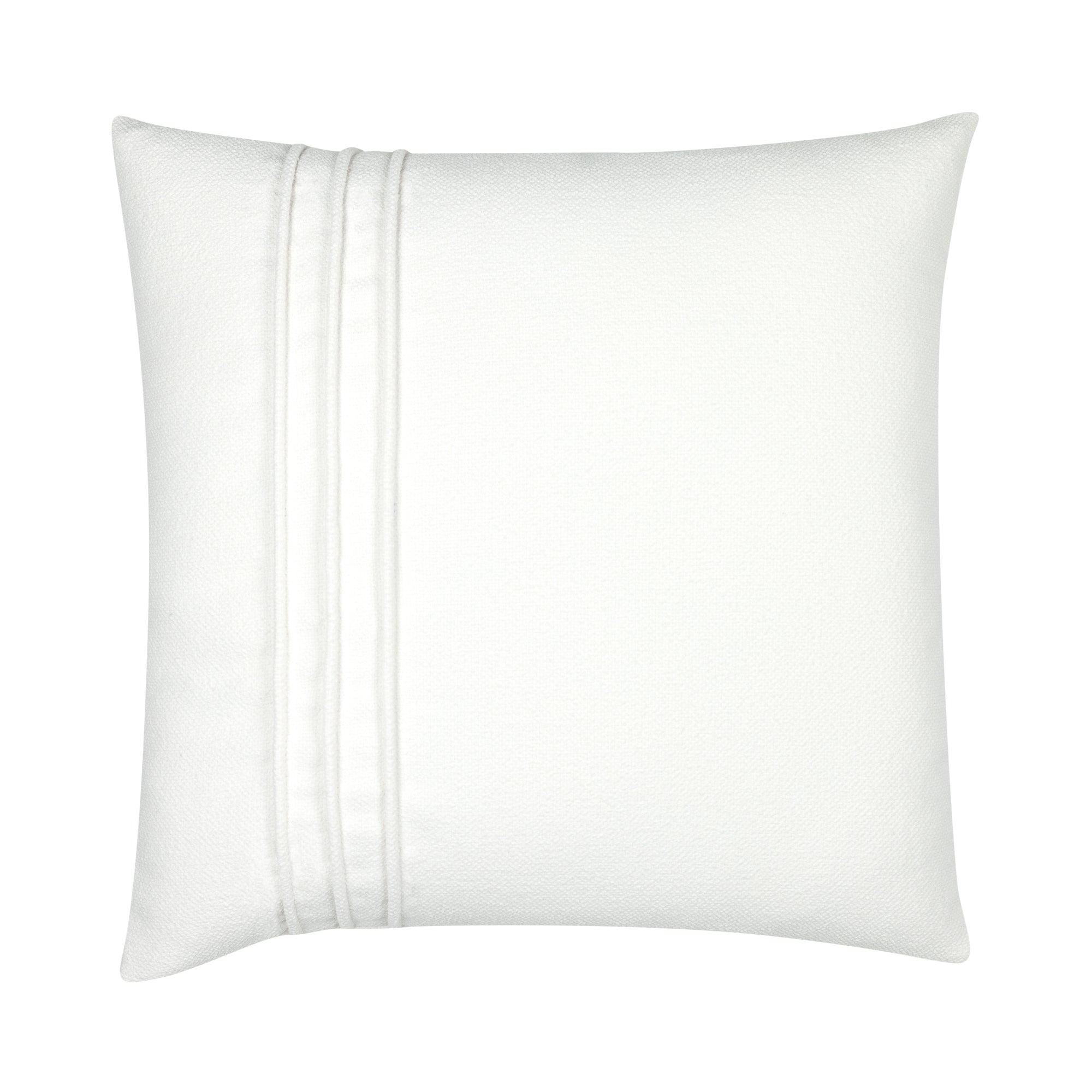 White outdoor pillow with smooth texture, square size for elegant patio decor