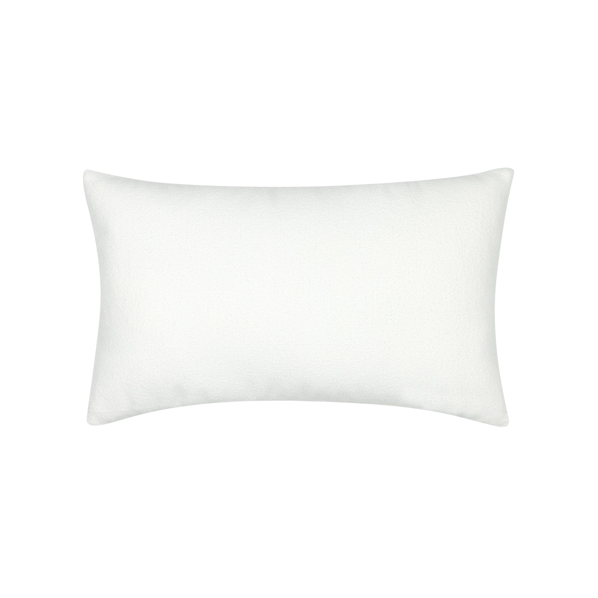 Back image of White outdoor pillow with smooth texture, lumbar size for minimalist outdoor styling by Elaine Smith