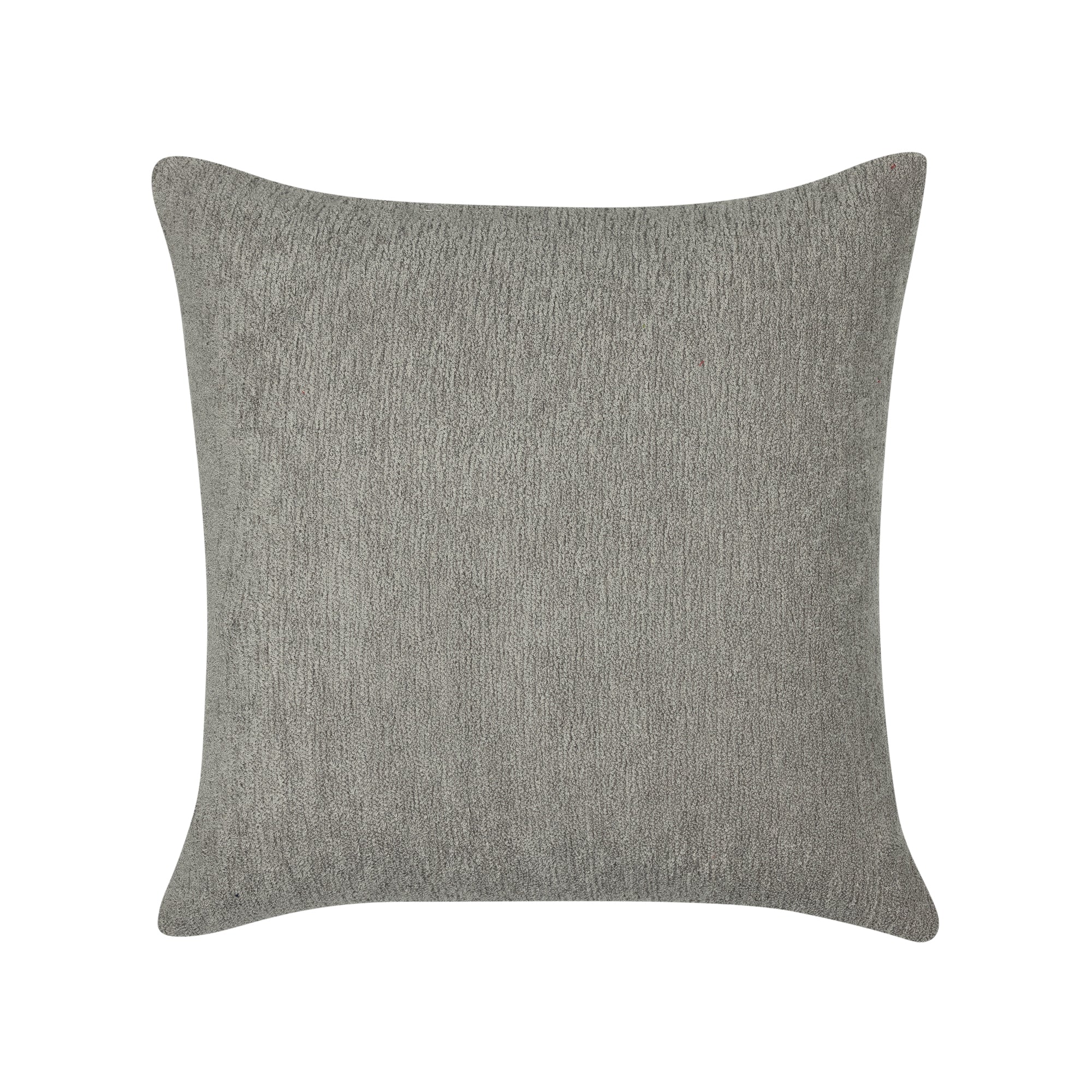 Back image of Gray outdoor pillow with solid texture, square size for neutral outdoor accents by Elaine Smith