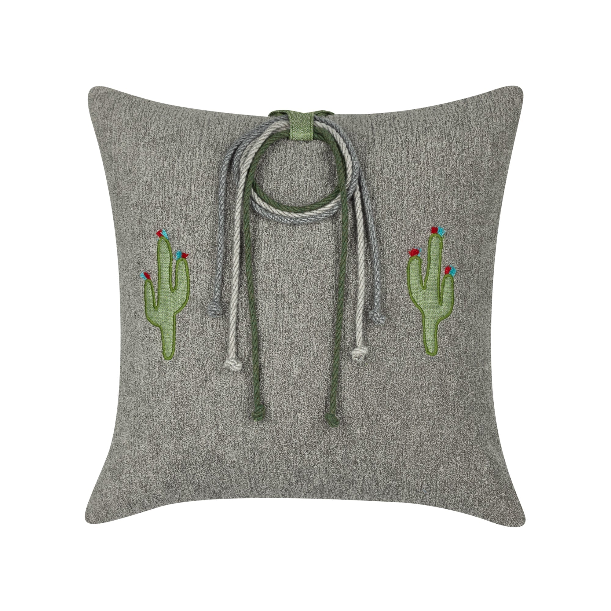 Gray outdoor pillow with solid texture, square size for neutral outdoor accents by Elaine Smith