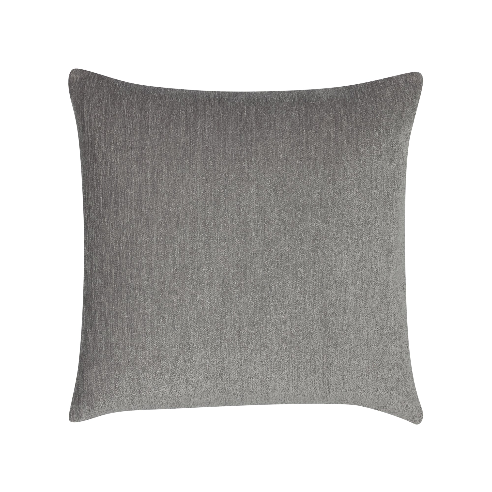 Back image of Gray outdoor pillow with cutout design square size for modern patio decor