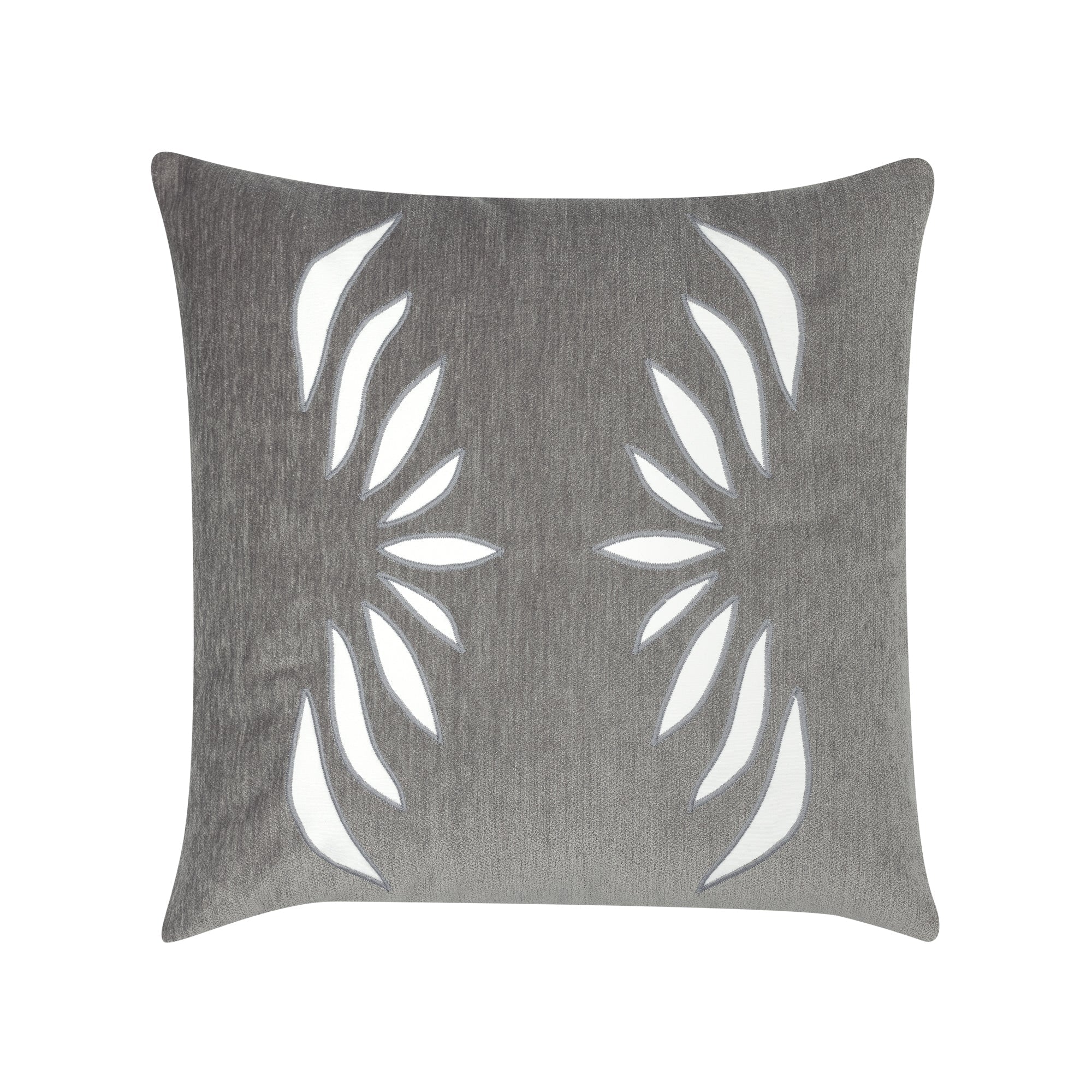 Gray outdoor pillow with cutout design square size for modern patio decor