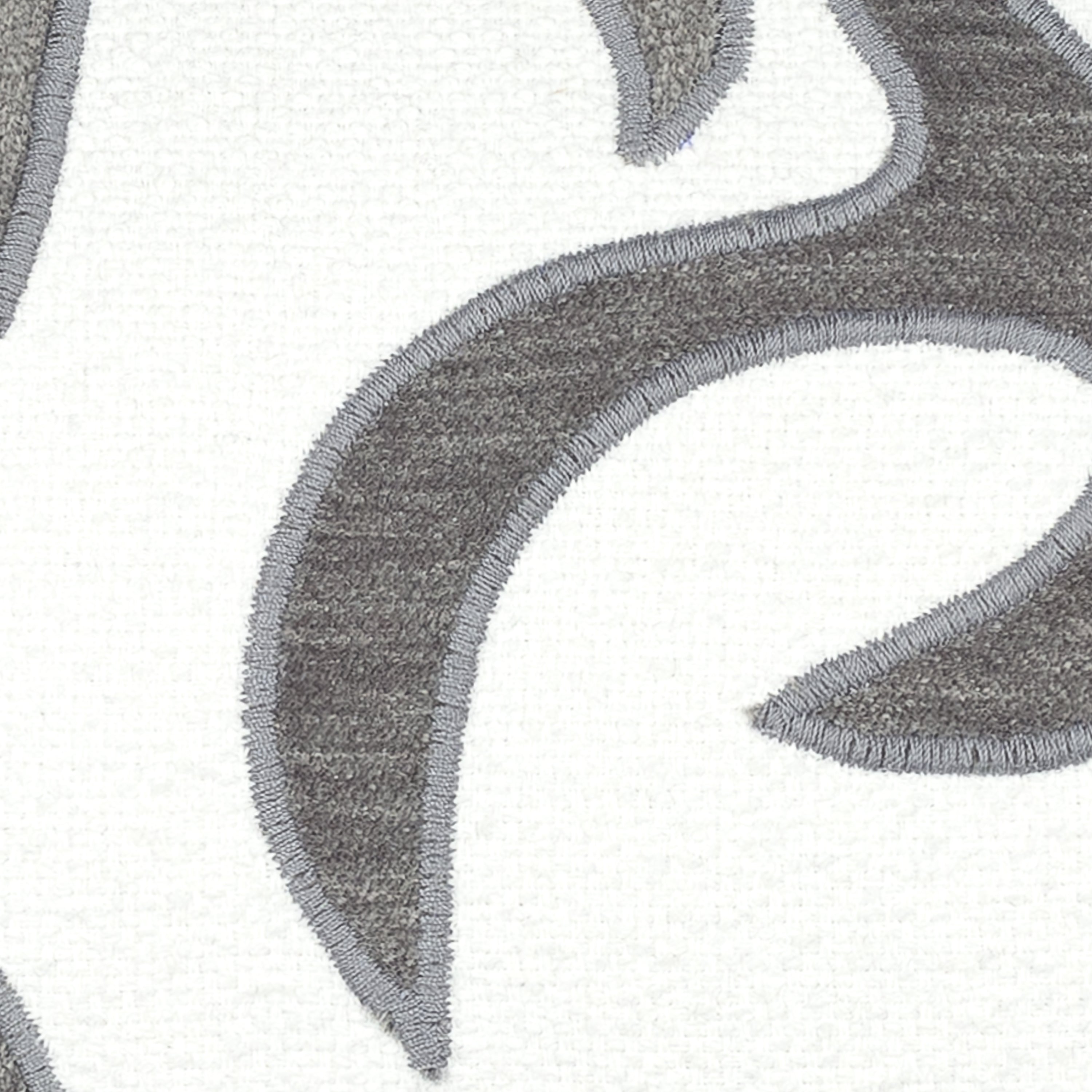 Detail image of Gray and white western inspired pillow lumbar size for stylish indoor and outdoor decor by Elaine Smith