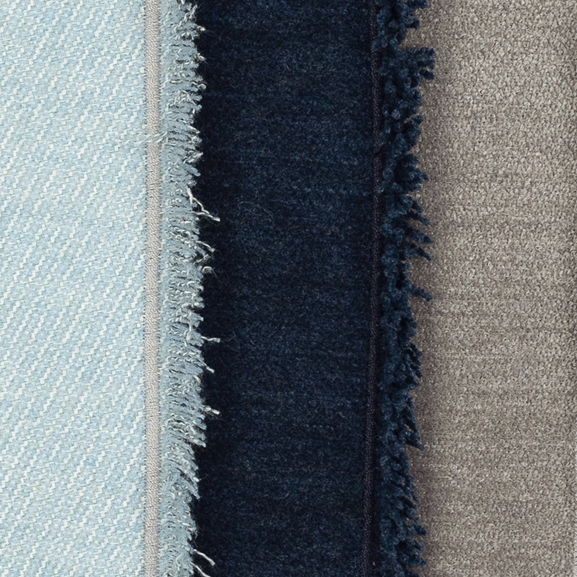 Detail image of Blue and gray striped pillow square size for nautical indoor and outdoor decor