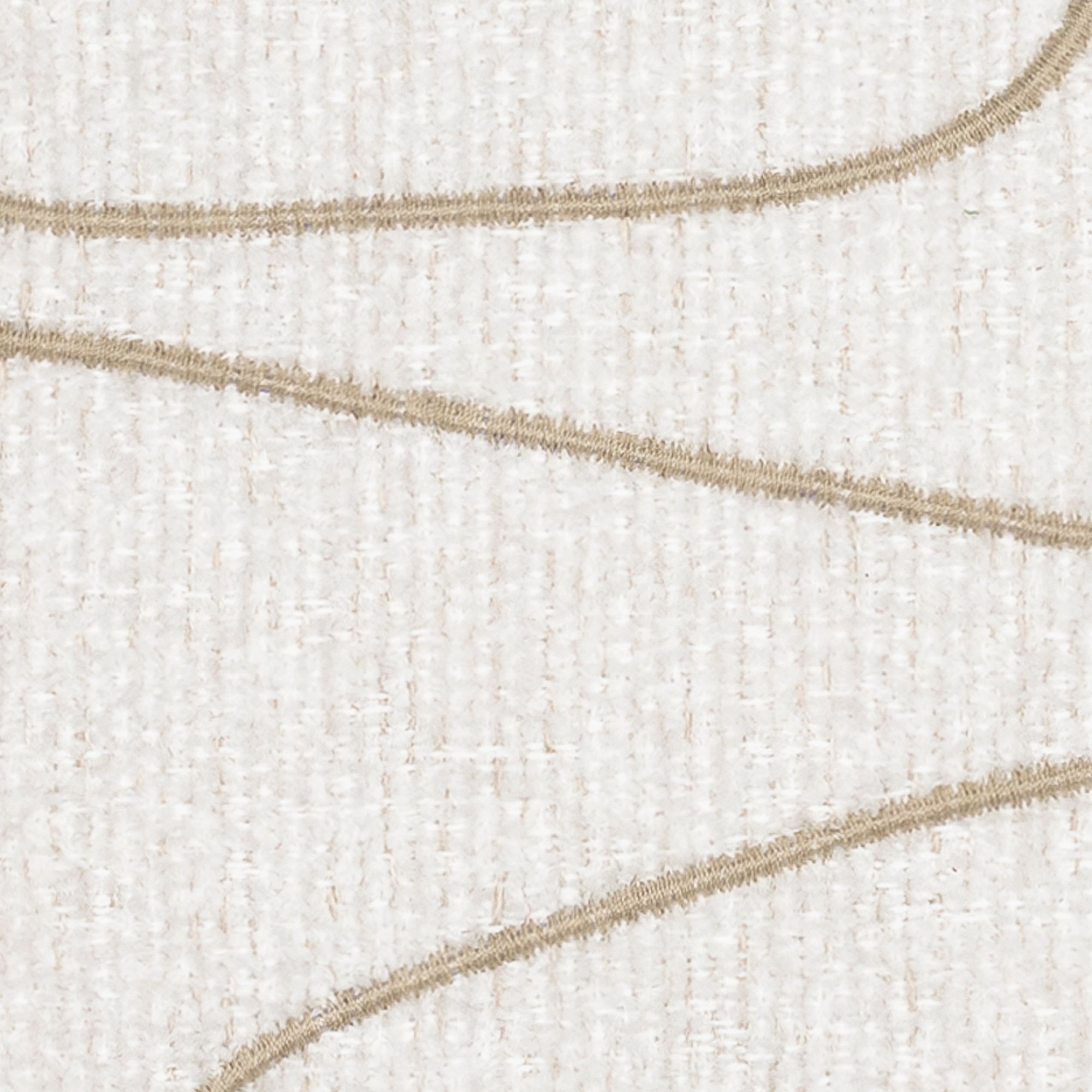 Detail image of Ivory abstract stitched design on ivory outdoor pillow square size for contemporary patio decor